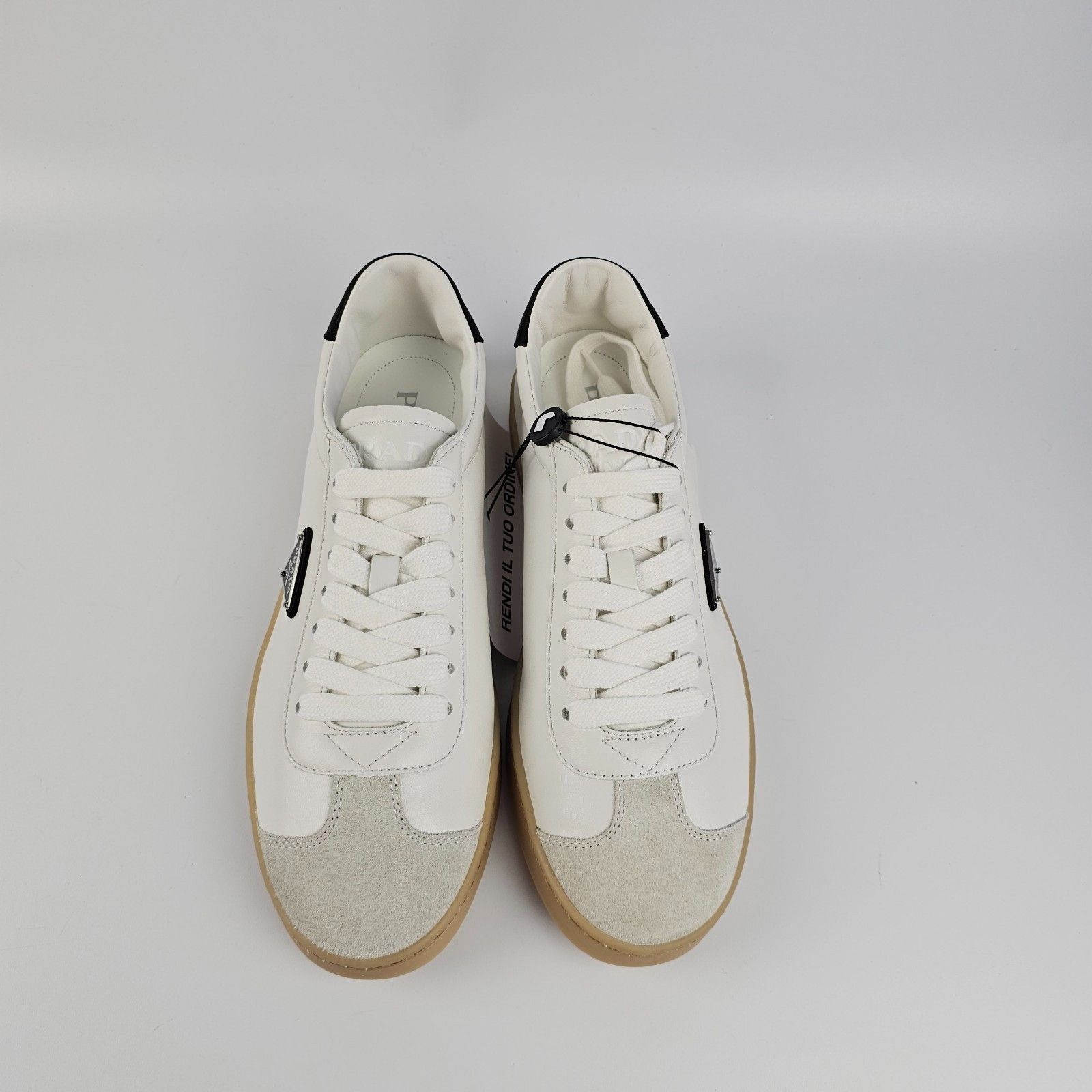 Prada PRADA Lane White Sneakers New & Authentic (Men's size:9;) Size US 9 / EU 42 - 6 Thumbnail