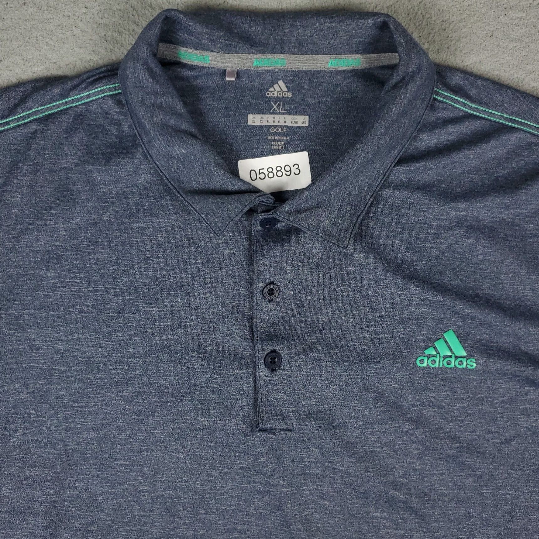 Adidas Adidas Polo Shirt Mens XL Blue Polo Shirt Golf Casual Short Sleeve Button Closure Collared Logo Vintage: No Size US XL / EU 56 / 4 - 2 Thumbnail