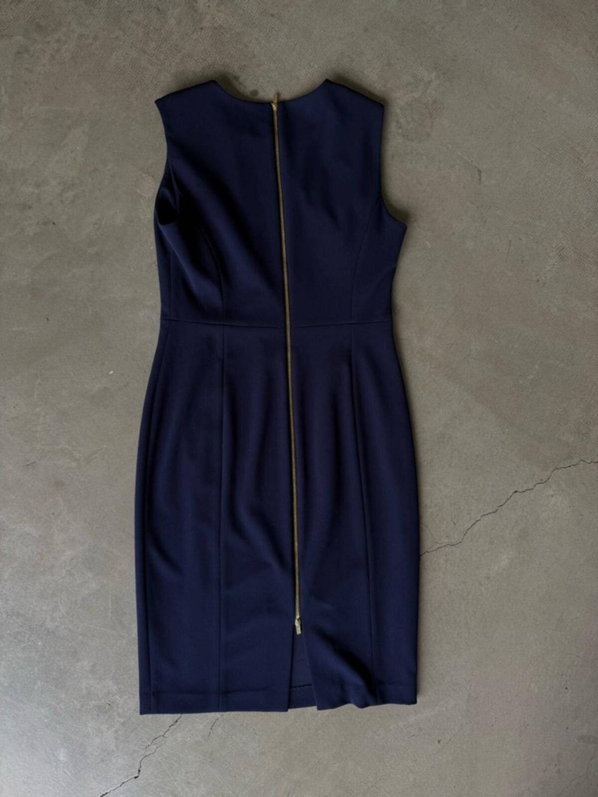 Calvin Klein Calvin Klein / Sleeveless Sheath Dress / Navy Size M / US 6-8 / IT 42-44 - 4 Thumbnail