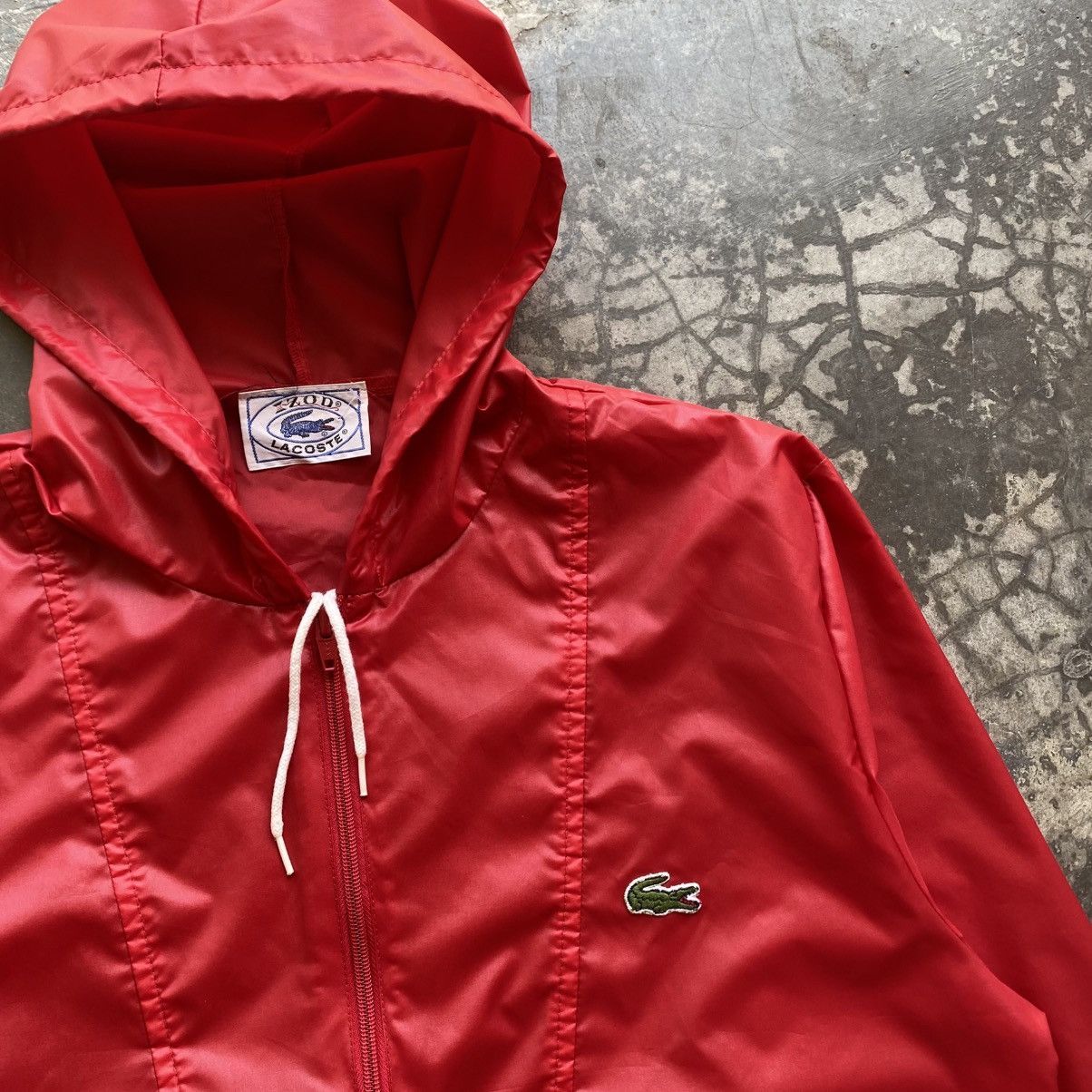 Lacoste 1980s IZOD LACOSTE Red Hoodie Windbreaker Size US M / EU 48-50 / 2 - 3 Thumbnail