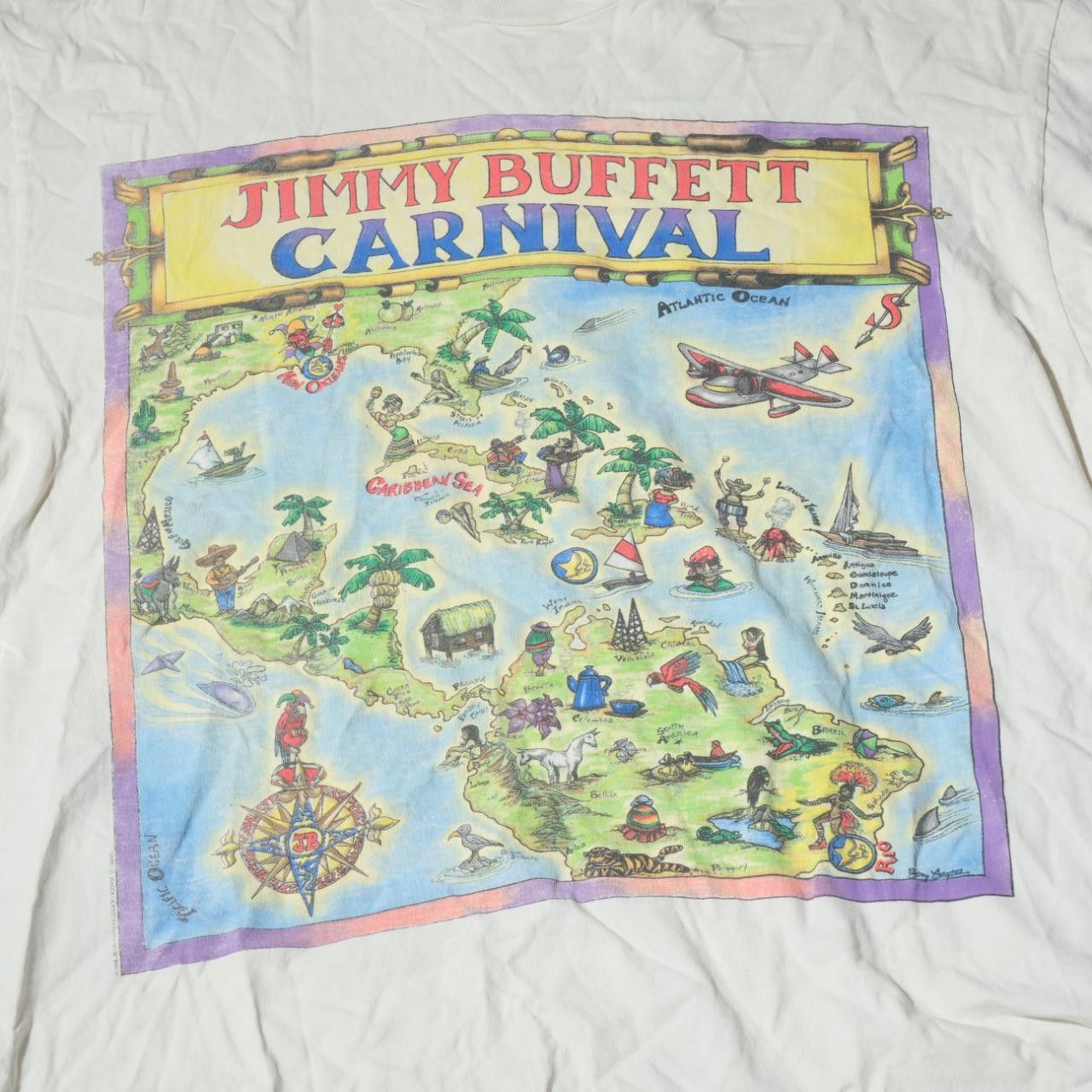 Other Vintage Jimmy Buffett '98 Carnival Tour T-shirt Size US XL / EU 56 / 4 - 3 Thumbnail