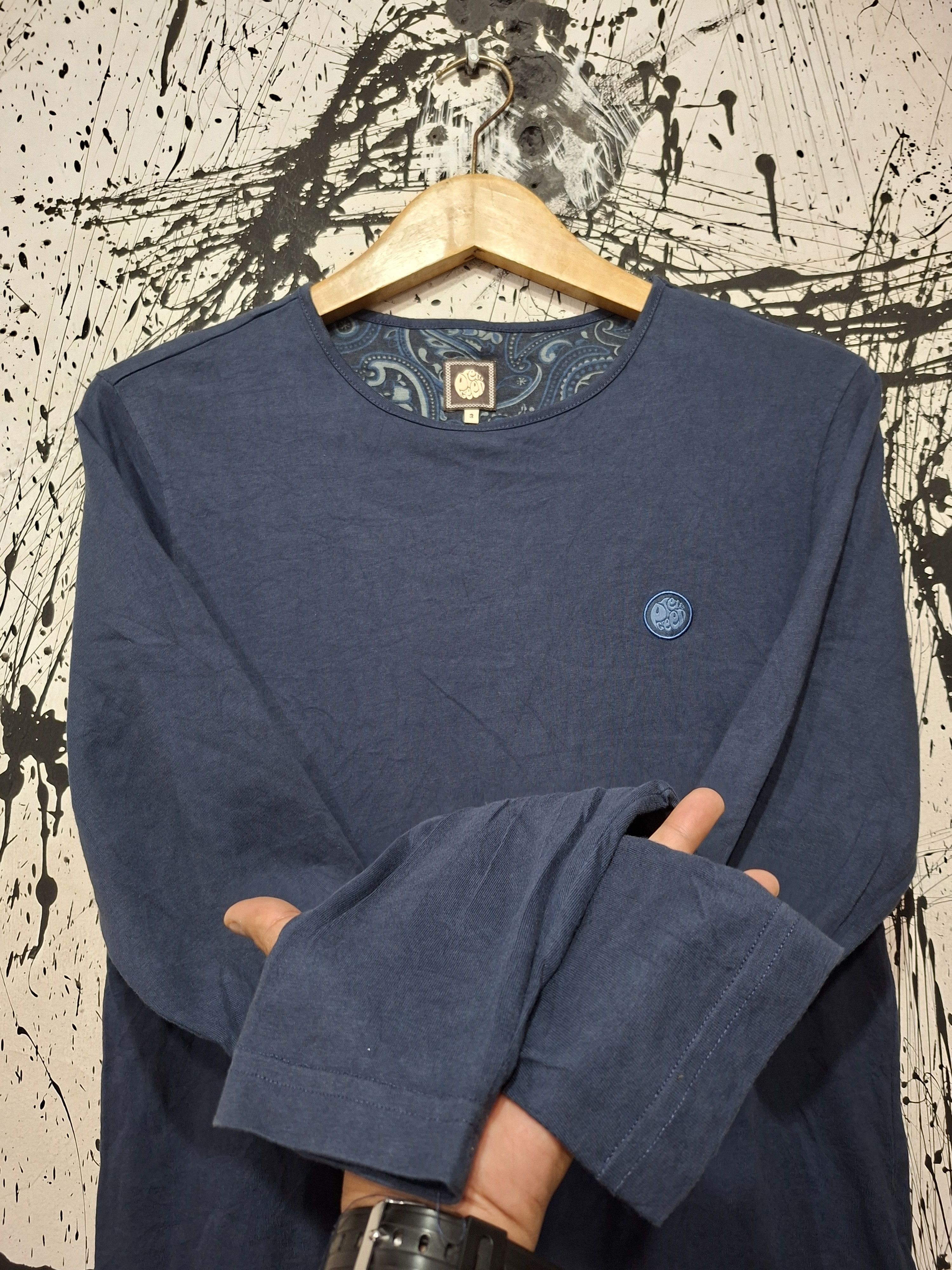 Pretty Green PRETTY GREEN MITCHELL NAVY LONGSLEEVE SHIRT Size US L / EU 52-54 / 3 - 5 Thumbnail