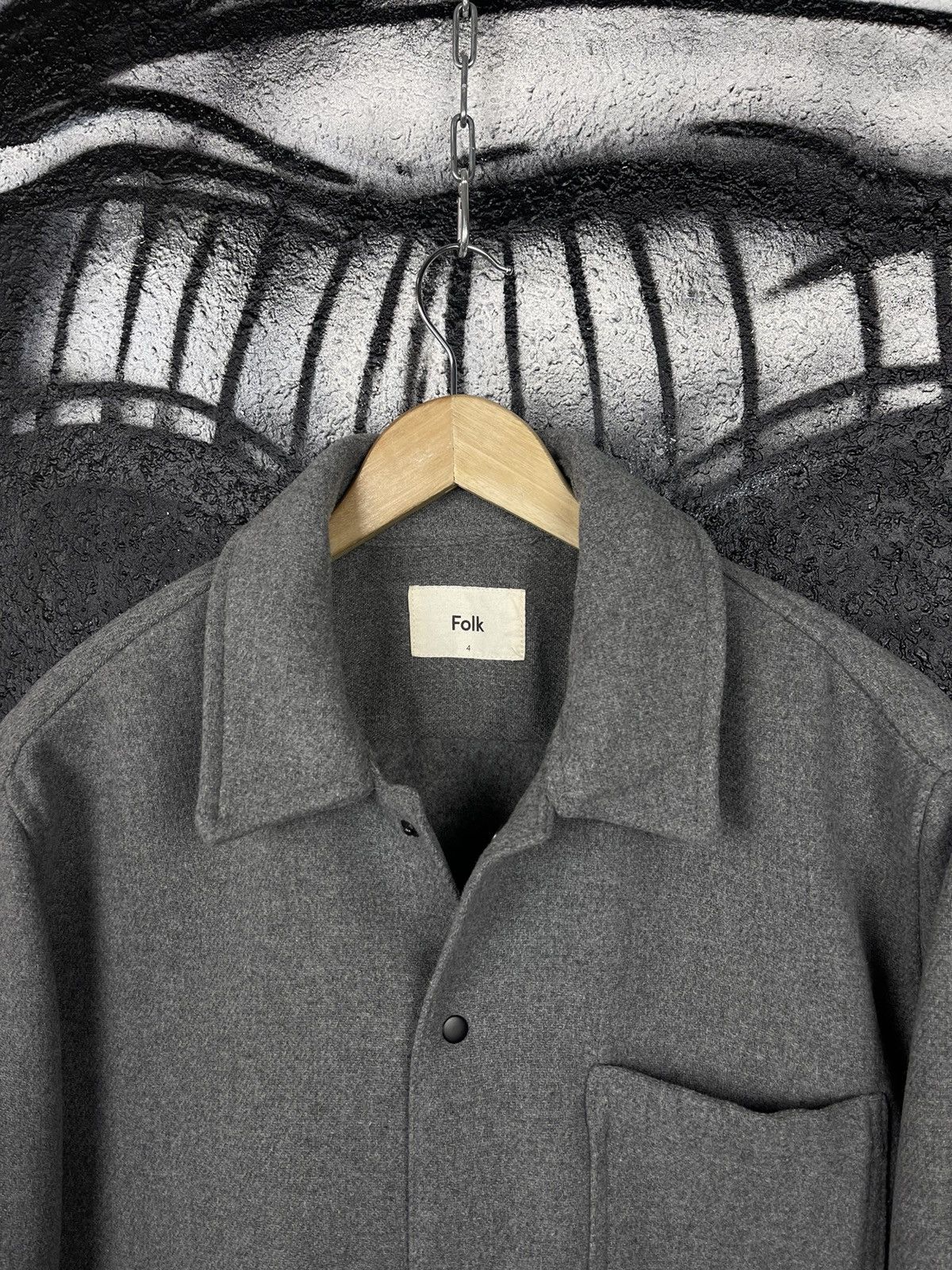 Folk FOLK Grey Wool Overshirt Coat Jacket Men’s Size 4 Size US L / EU 52-54 / 3 - 5 Thumbnail