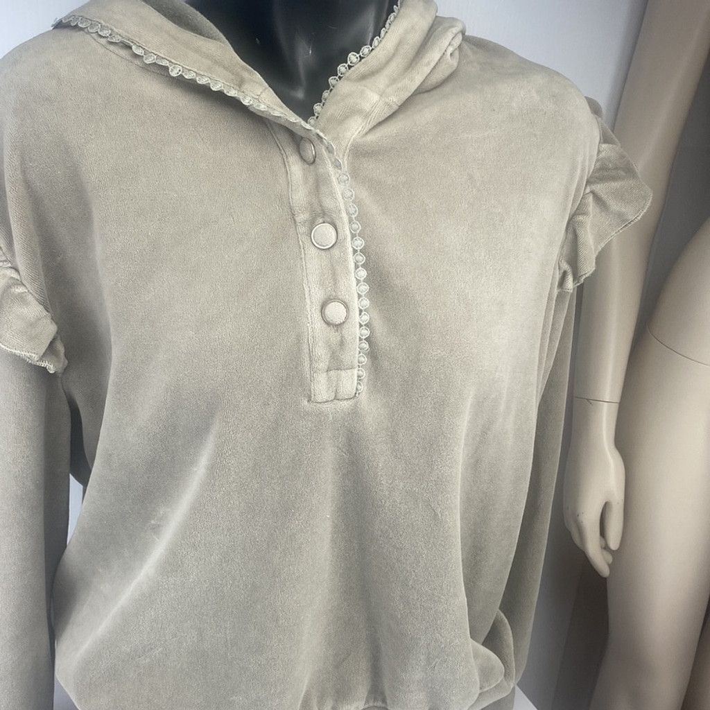Other KILKY PARIS Ruffles Shoulders Sage green Sweater Sweatshirt Size M / US 6-8 / IT 42-44 - 6 Thumbnail