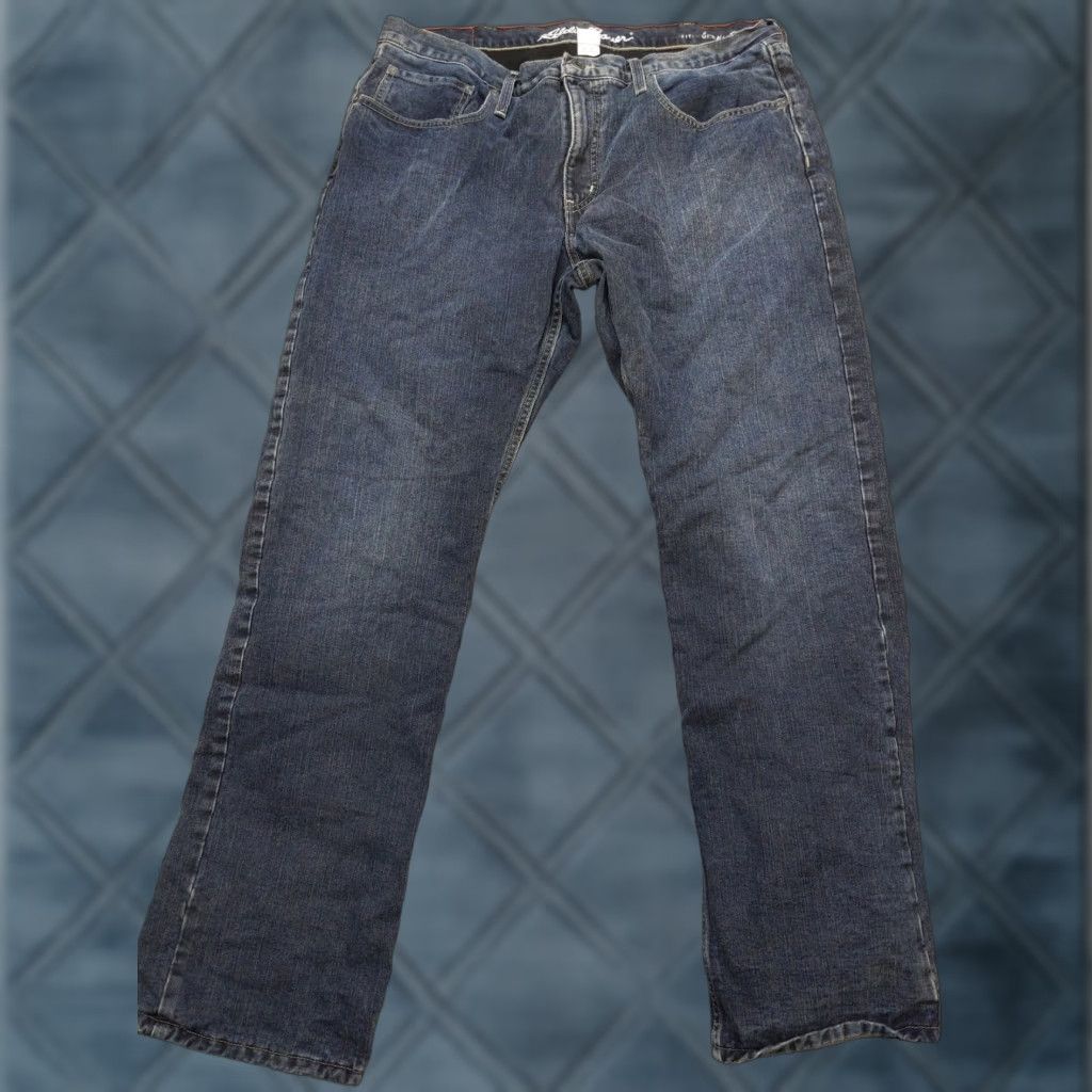Eddie Bauer Eddie Bauer Jeans Mens 38x34 Blue Denim Straight Leg Fleece Lined Insulated Size US 38 / EU 54 - 1 Thumbnail
