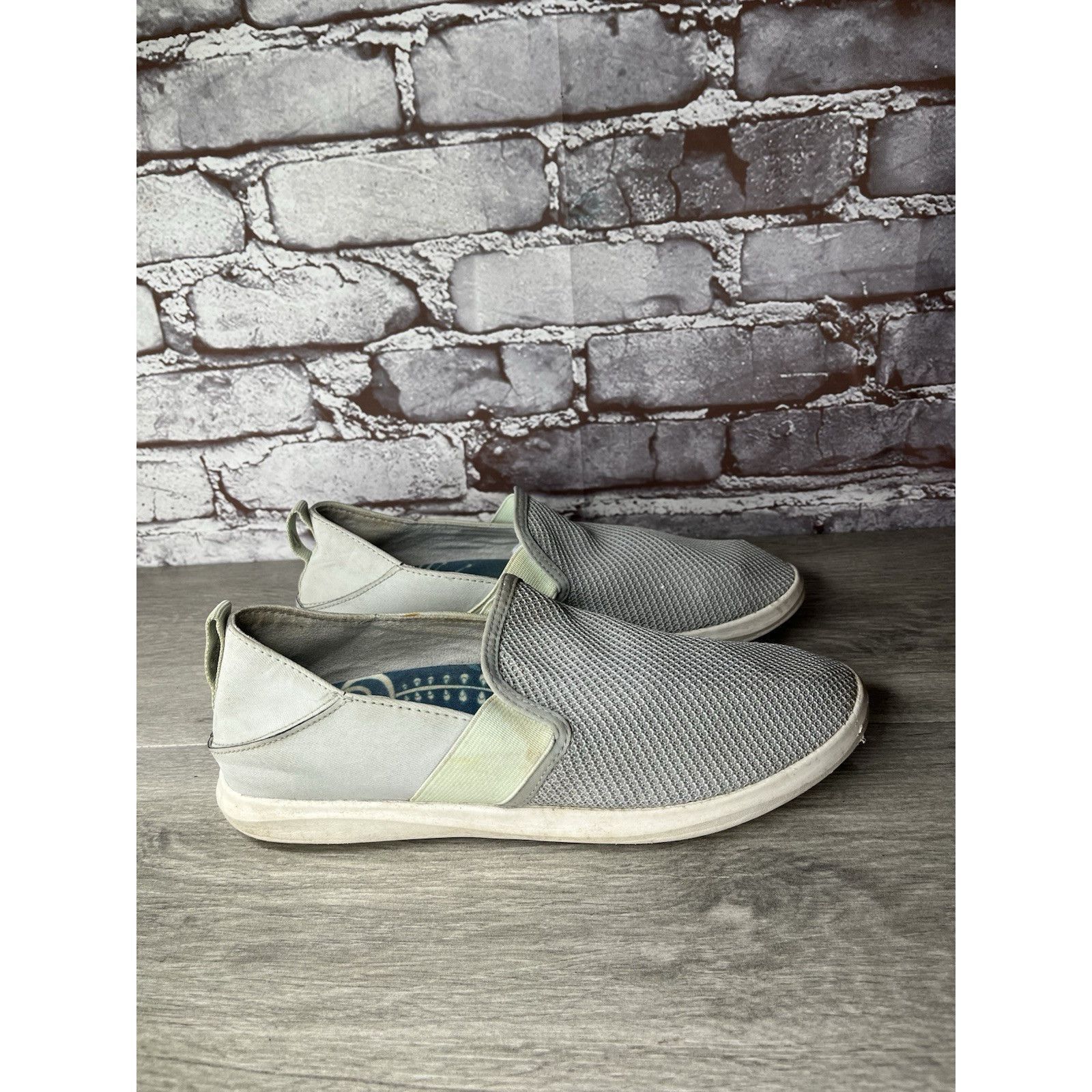 Olukai Olukai Hale’iwa Blue Tapa Silt Drop Heel Athletic Sneakers W Size US 8 / IT 38 - 1 Thumbnail