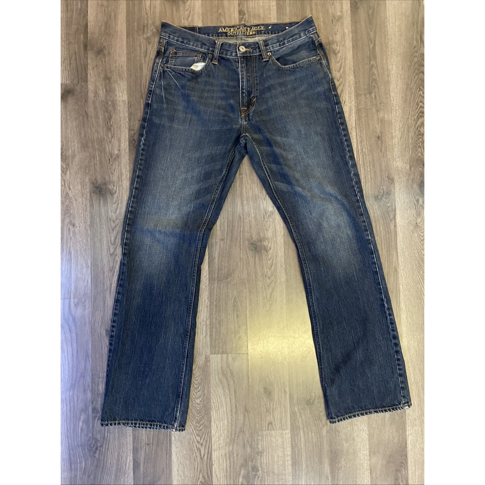 American Eagle Outfitters American Eagle Men's Jeans Size 33x34 Classic Boot Cut Dark Size US 33 - 1 Thumbnail
