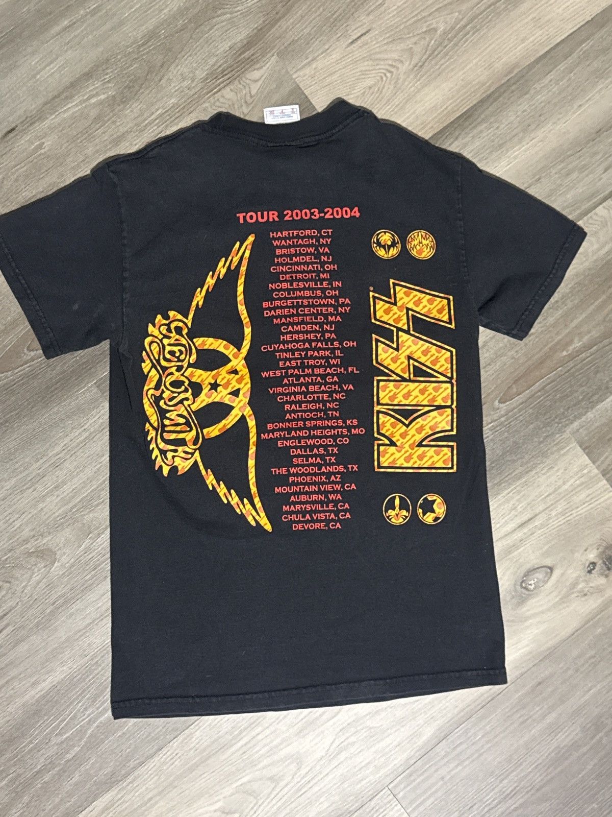 Vintage Kiss and Aerosmith Tour Tee Size US S / EU 44-46 / 1 - 3 Thumbnail