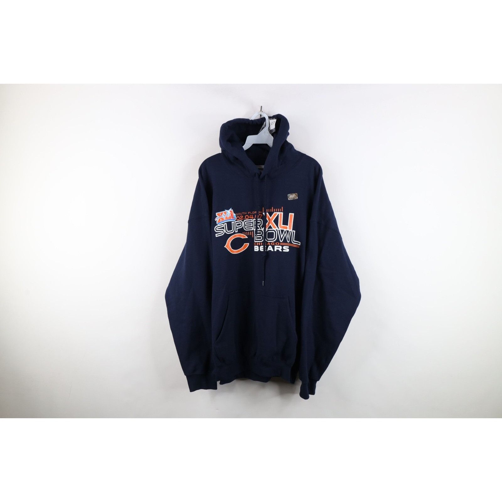 Vintage New Vintage Super Bowl XLI Chicago Bears Football Hoodie Size US XL / EU 56 / 4 - 1 Thumbnail
