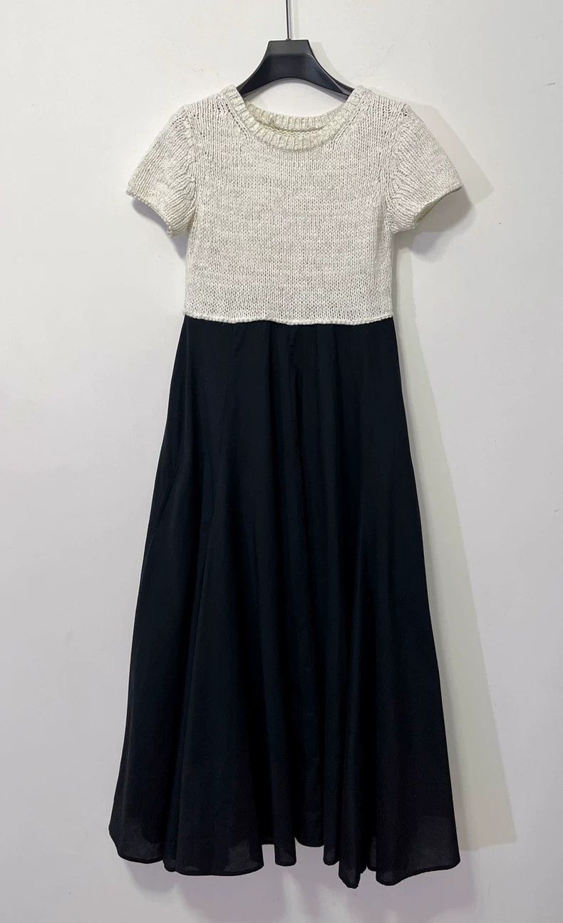 Y's Y's size 1 Cotton and linen knit patchwork dress Size S / US 4 / IT 40 - 2 Thumbnail