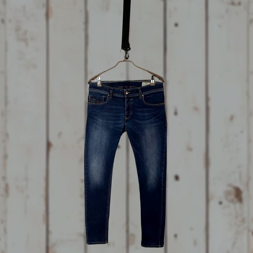 Diesel Diesel Sleenker Jeans Size 32 Navy Cotton Denim Skinny Leg Zip Fly Button Mens Size US 32 / EU 48 - 1 Thumbnail