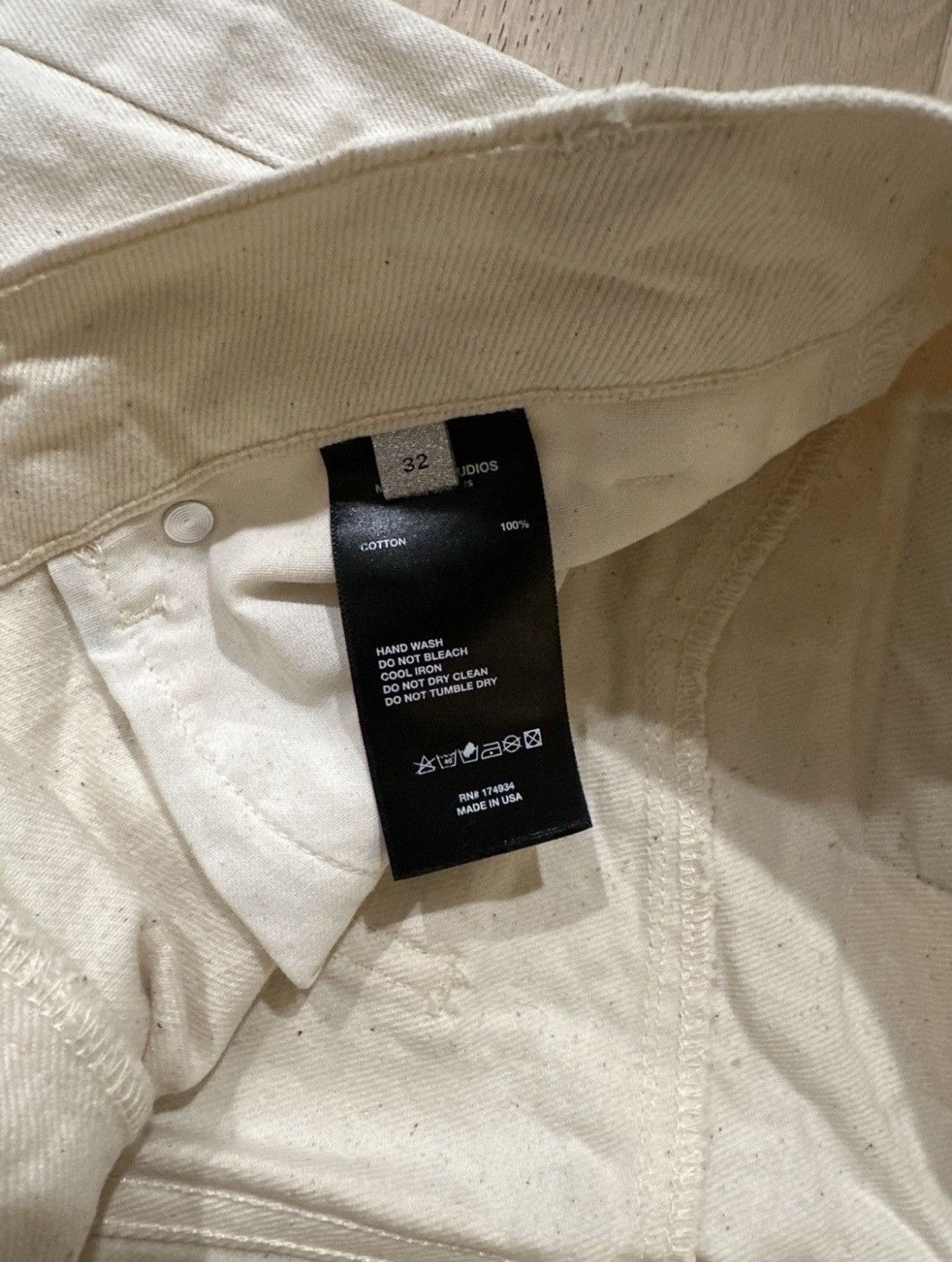 Midnight Studios Hollywood 5 Pocket Beige Denim Jeans | Midnight Studios | Size US 32 / EU 48 - 8 Thumbnail
