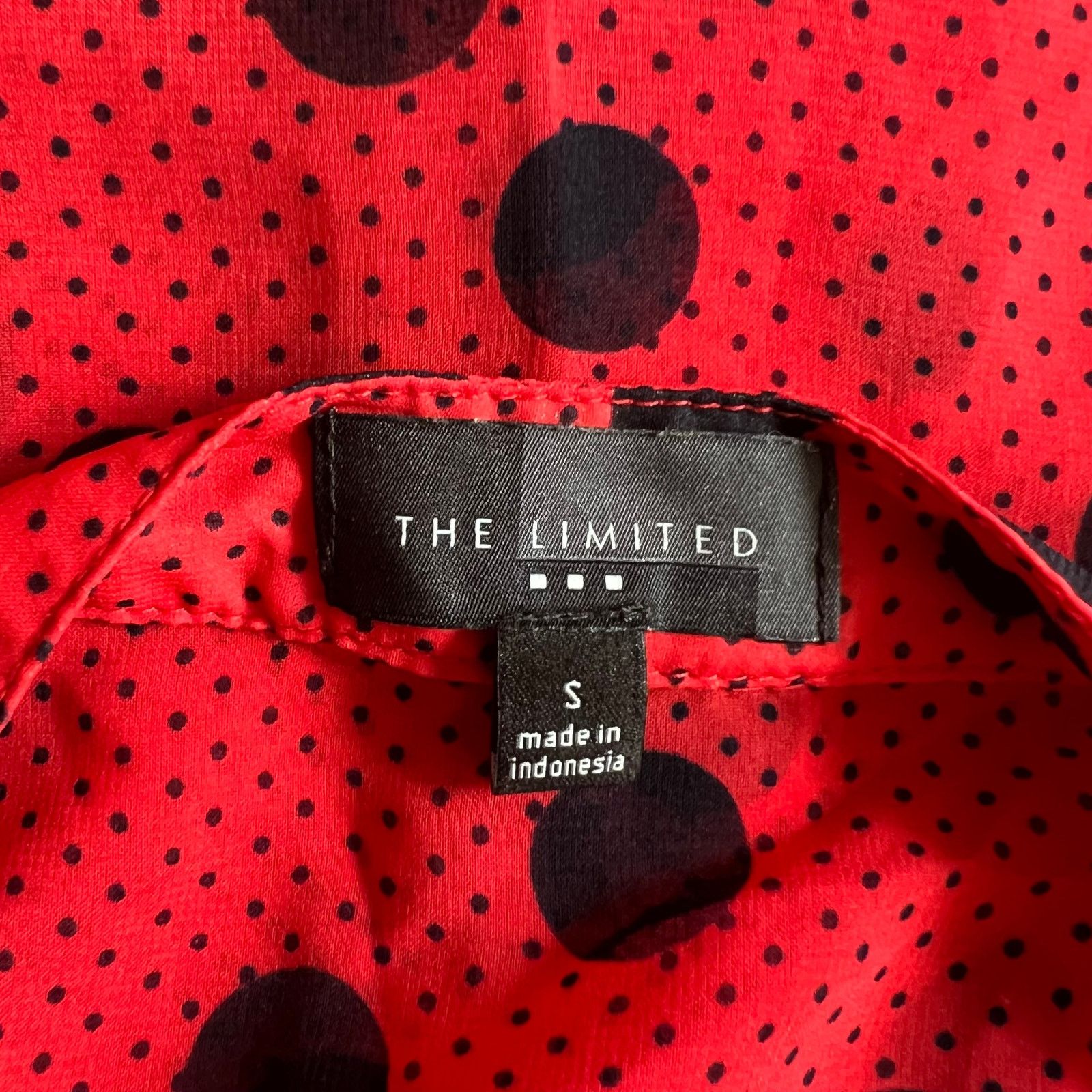 Other The Limited Red Polkat Printed V Neck Short Sleeve Top, S Size S / US 4 / IT 40 - 3 Thumbnail
