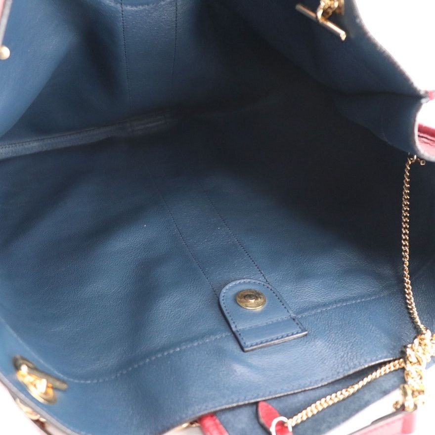 Gucci Gucci Maxi Rajah Tote Bag Suede & Leather Tiger Head Size ONE SIZE - 9 Thumbnail