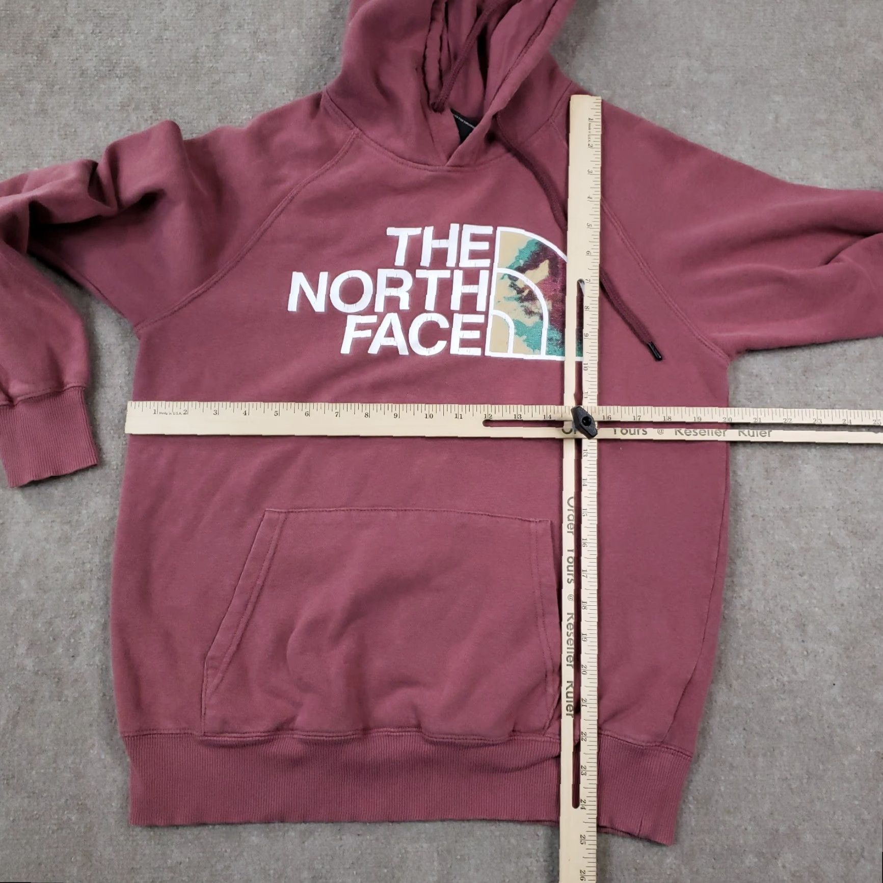 The North Face The North Face Hoodie Womens Small Red Pullover Sweatshirt Logo Kangaroo Pocket Size S / US 4 / IT 40 - 2 Thumbnail