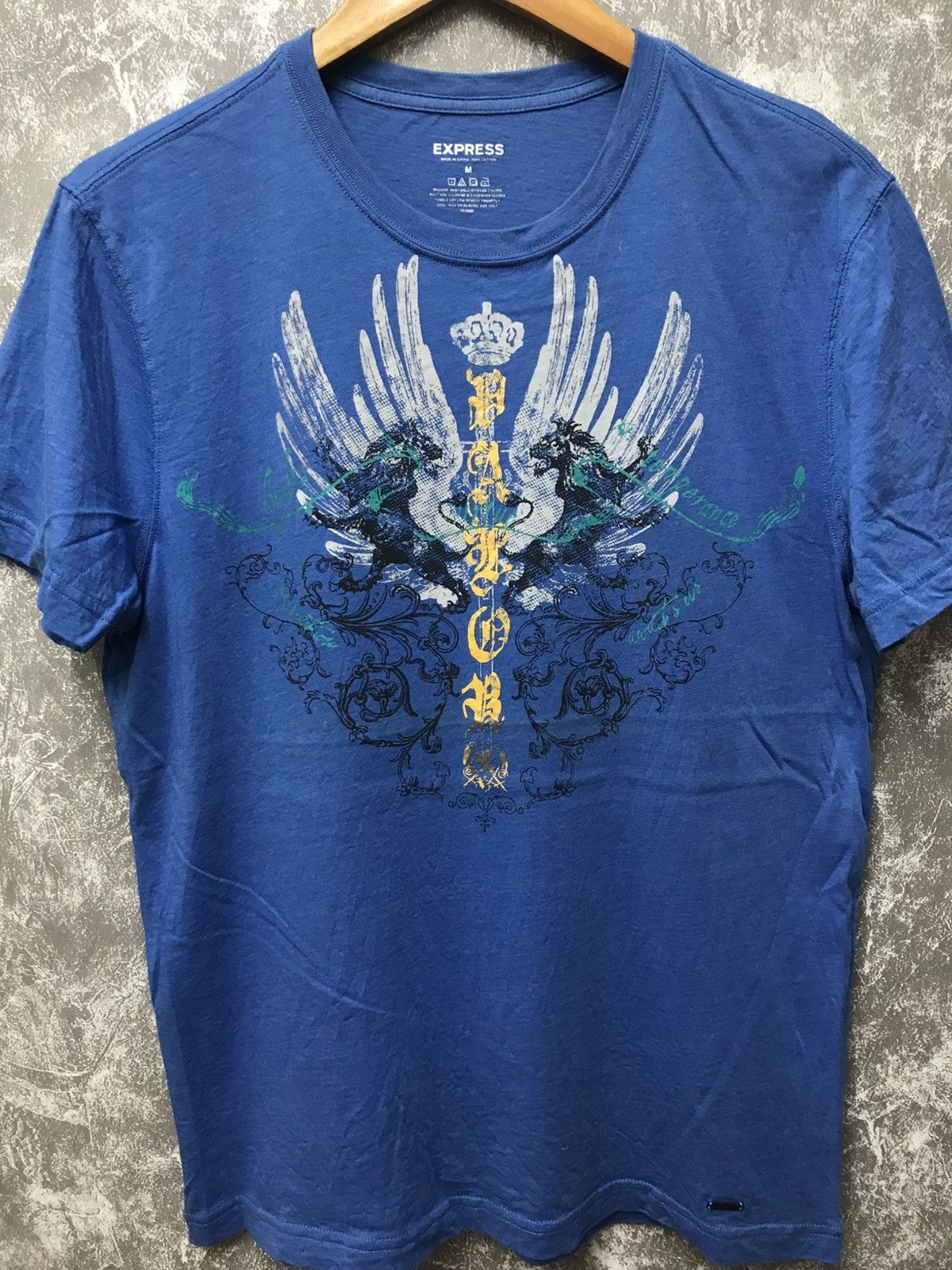 Affliction × Express × Southpole Affliction Express Lion Wing Y2K Graphic Tee Size US M / EU 48-50 / 2 - 1 Thumbnail