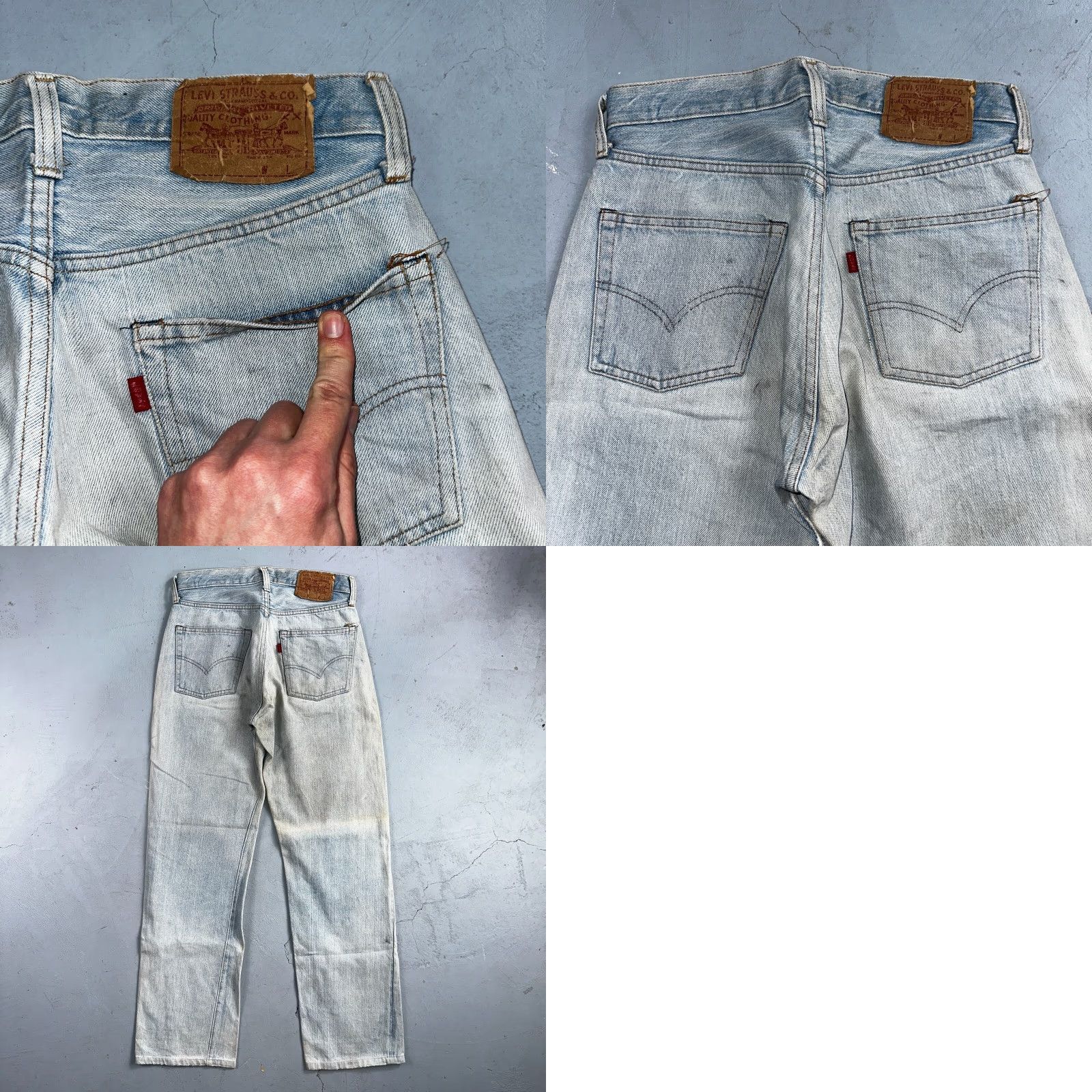 Levi's Levi's 501 XX Jeans Vintage 80s Light Wash USA Denim Classic Straight Men 29x30 Blue Distressed Size US 29 - 10 Thumbnail