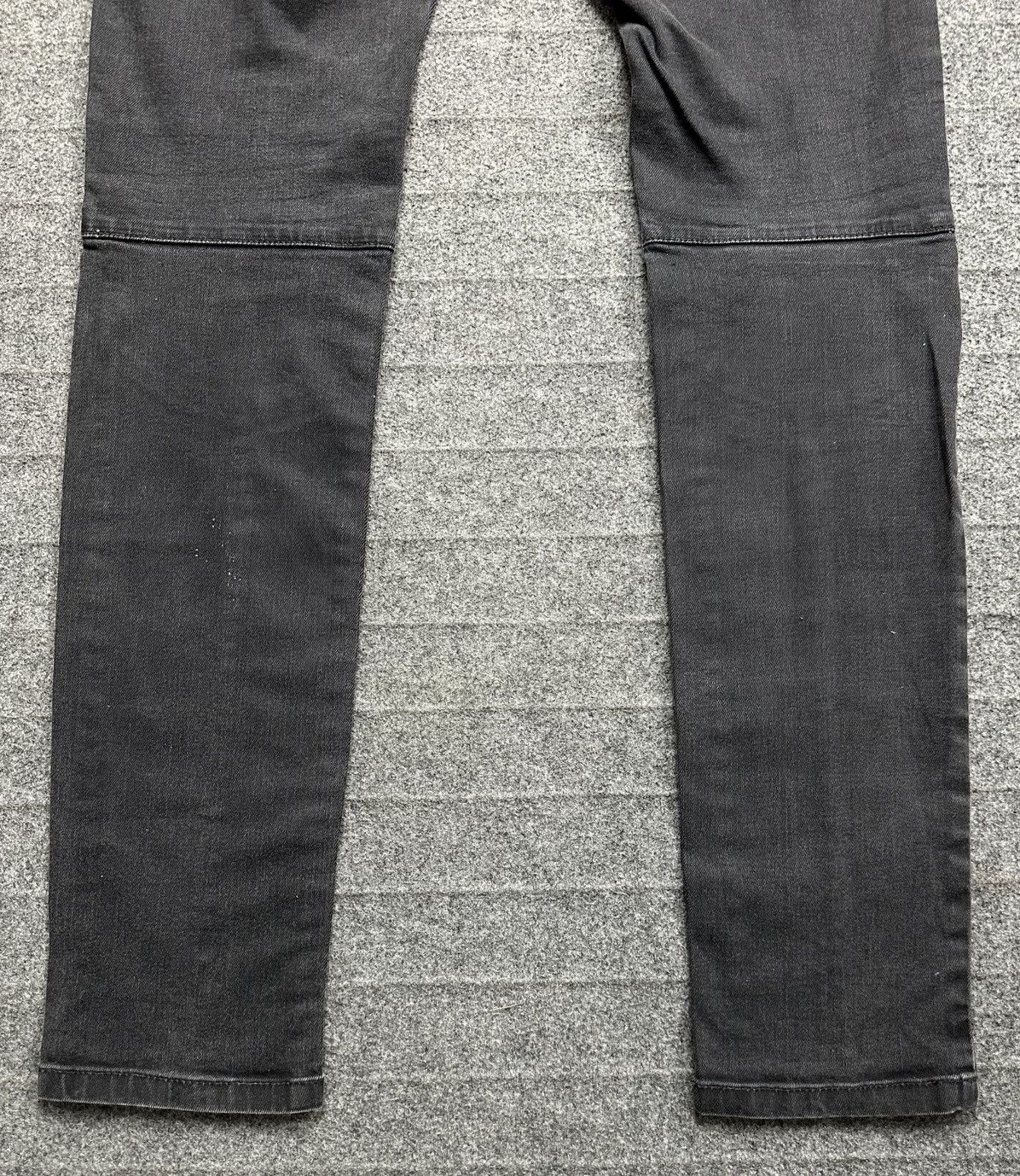 Pierre Balmain Pierre Balmain - Men’s Moto Biker - Washed Black Denim Jeans Size US 32 / EU 48 - 9 Thumbnail