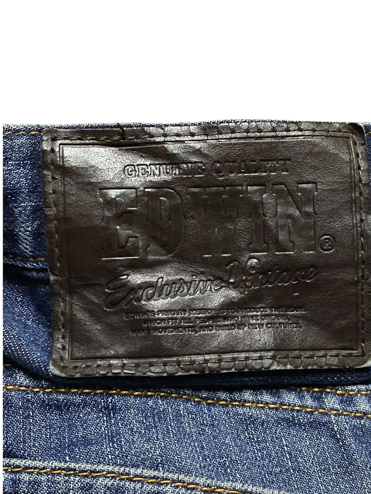 Edwin Vintage Edwin EV Mud Wash Distressed Straight Fit Jeans Size US 34 / EU 50 - 11 Thumbnail