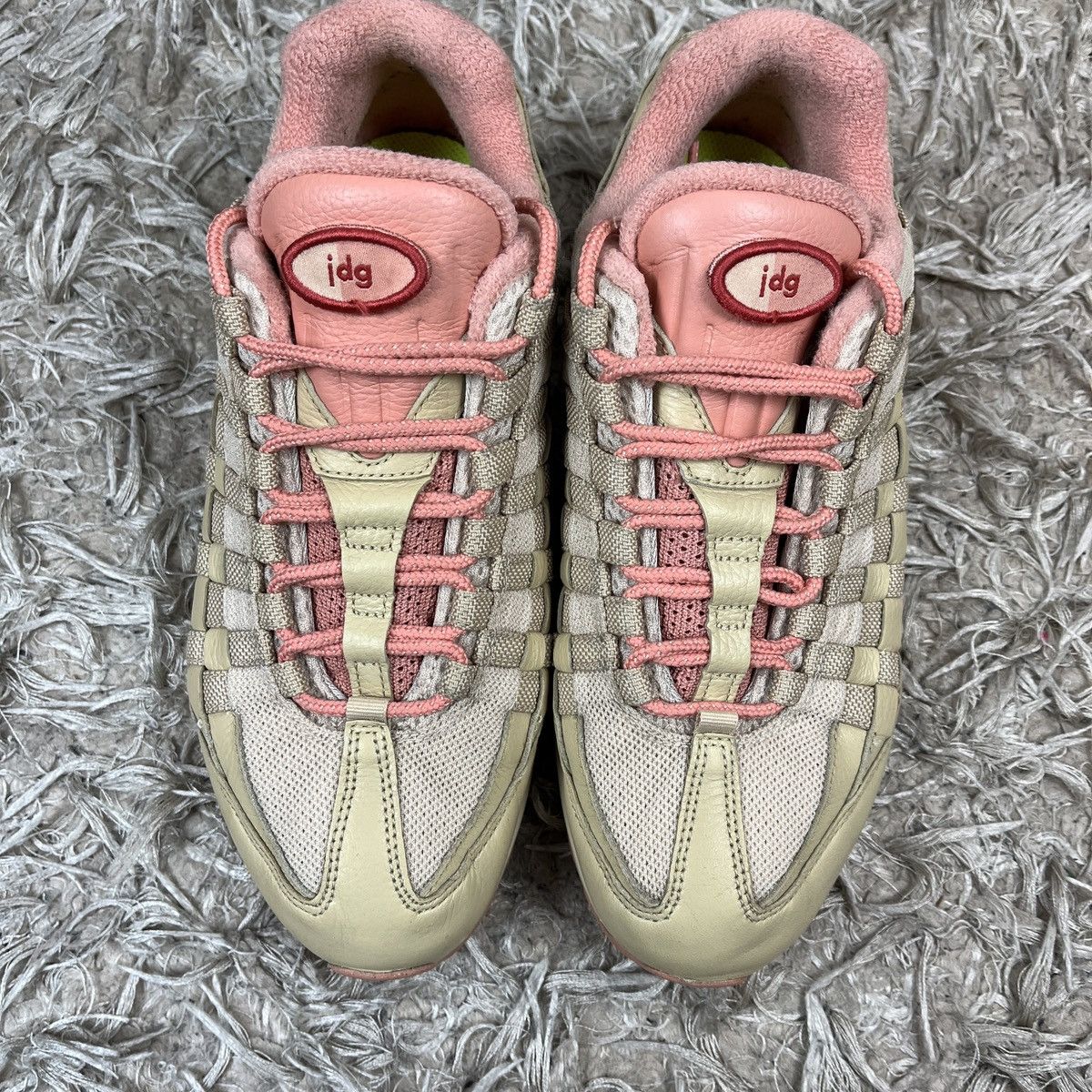 Nike Nike Air Max 95 ID Beige Pink drill Swag Y2k Sport Size US 9.5 / EU 42-43 - 3 Thumbnail