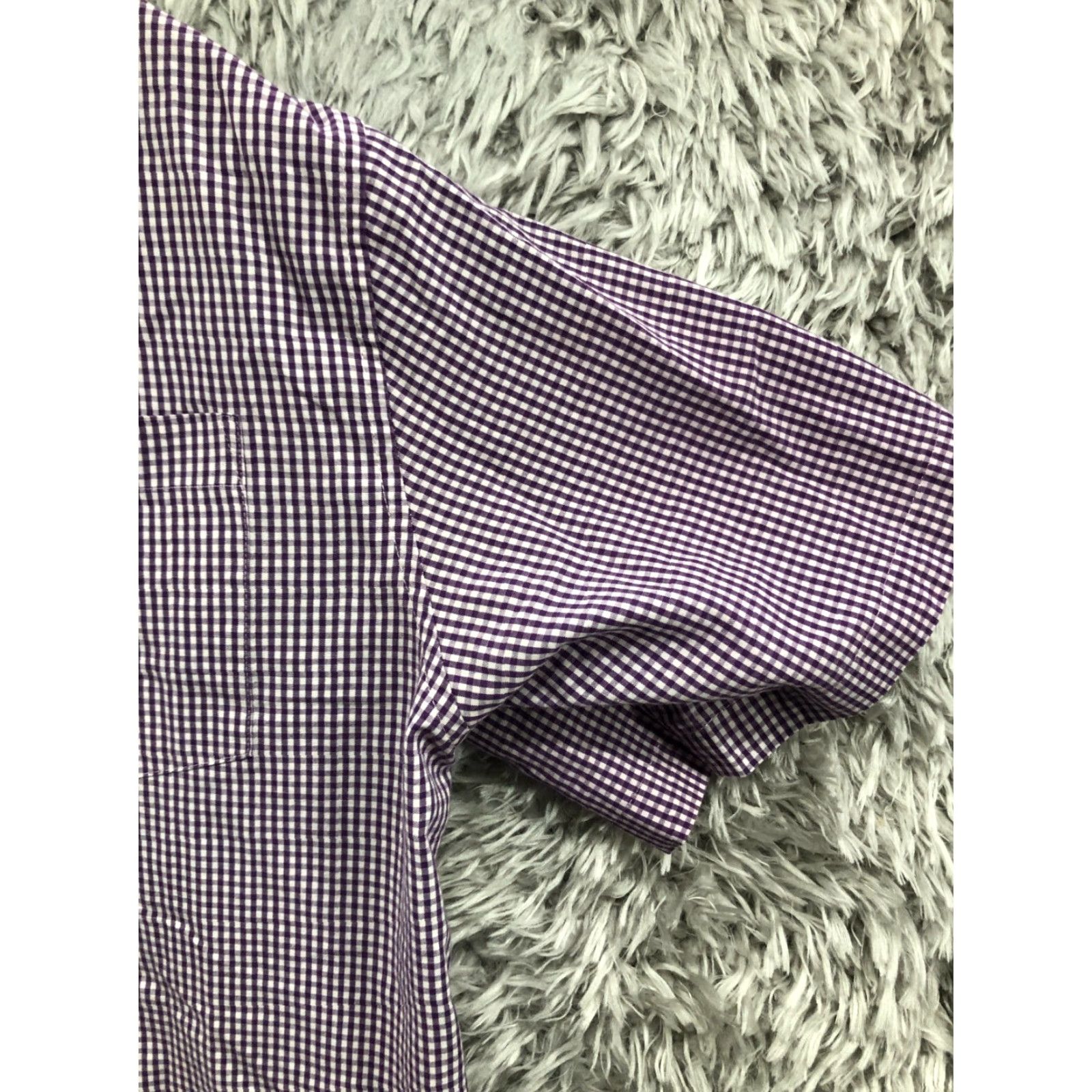 Avirex Avirex Shirt L Mens Short Sleeve Purple Check Button-Up Shirt Size US L / EU 52-54 / 3 - 3 Thumbnail