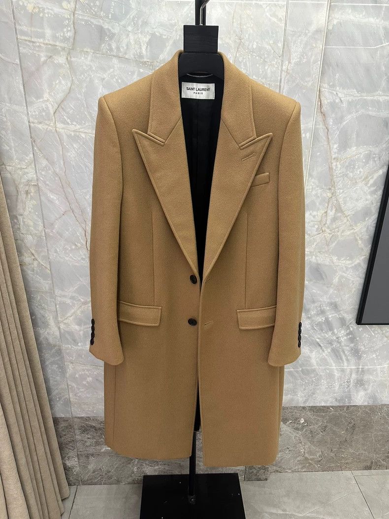 Saint Laurent Paris saint Laurent parisPoster cashmere double-breasted coat 25 Size US M / EU 48-50 / 2 - 1 Thumbnail