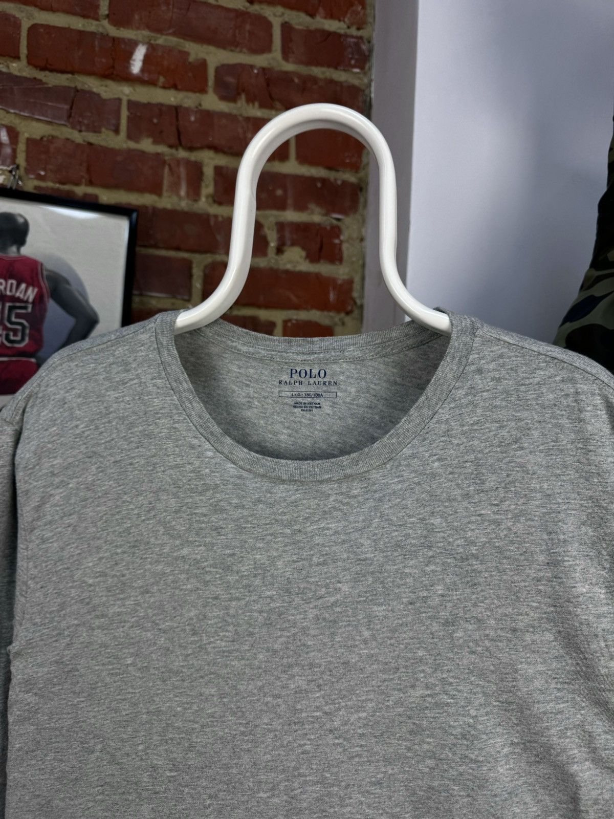 Polo Ralph Lauren POLO Ralph Lauren Grey Basic Long Sleeve T-Shirt Size US L / EU 52-54 / 3 - 3 Thumbnail
