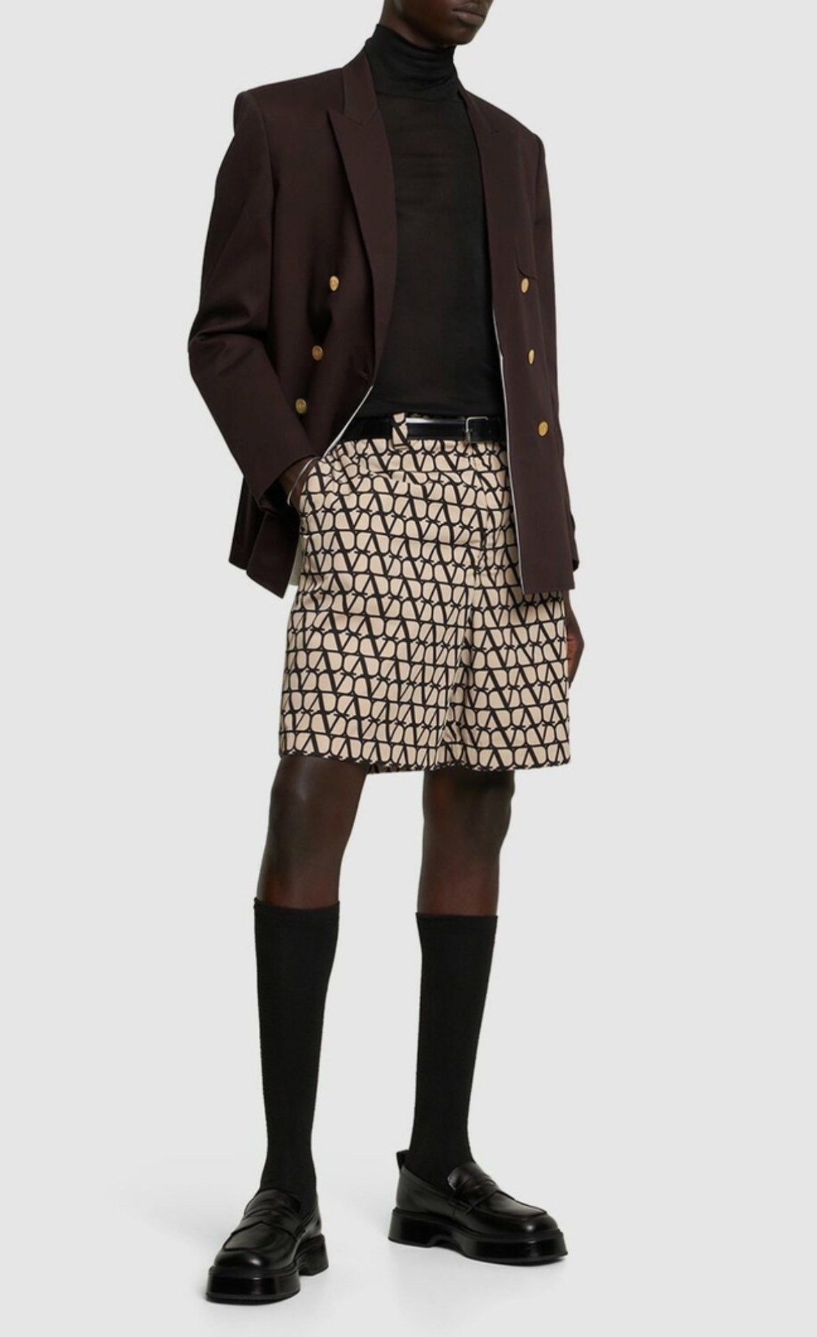 Valentino Valentino Silk Beige V Logo Shorts Size US 30 / EU 46 - 1 Thumbnail
