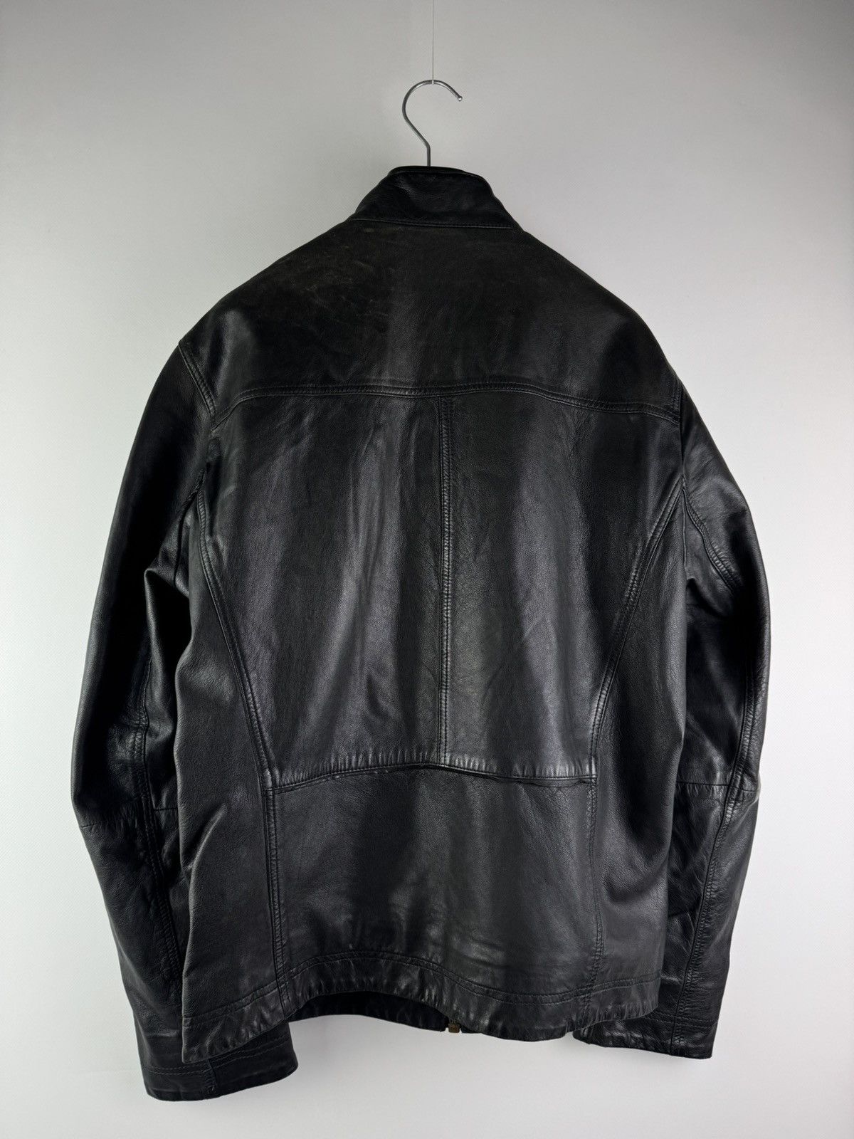 Hugo Boss Vintage 00s Hugo Boss Leather Jacket Black Size US S / EU 44-46 / 1 - 4 Thumbnail