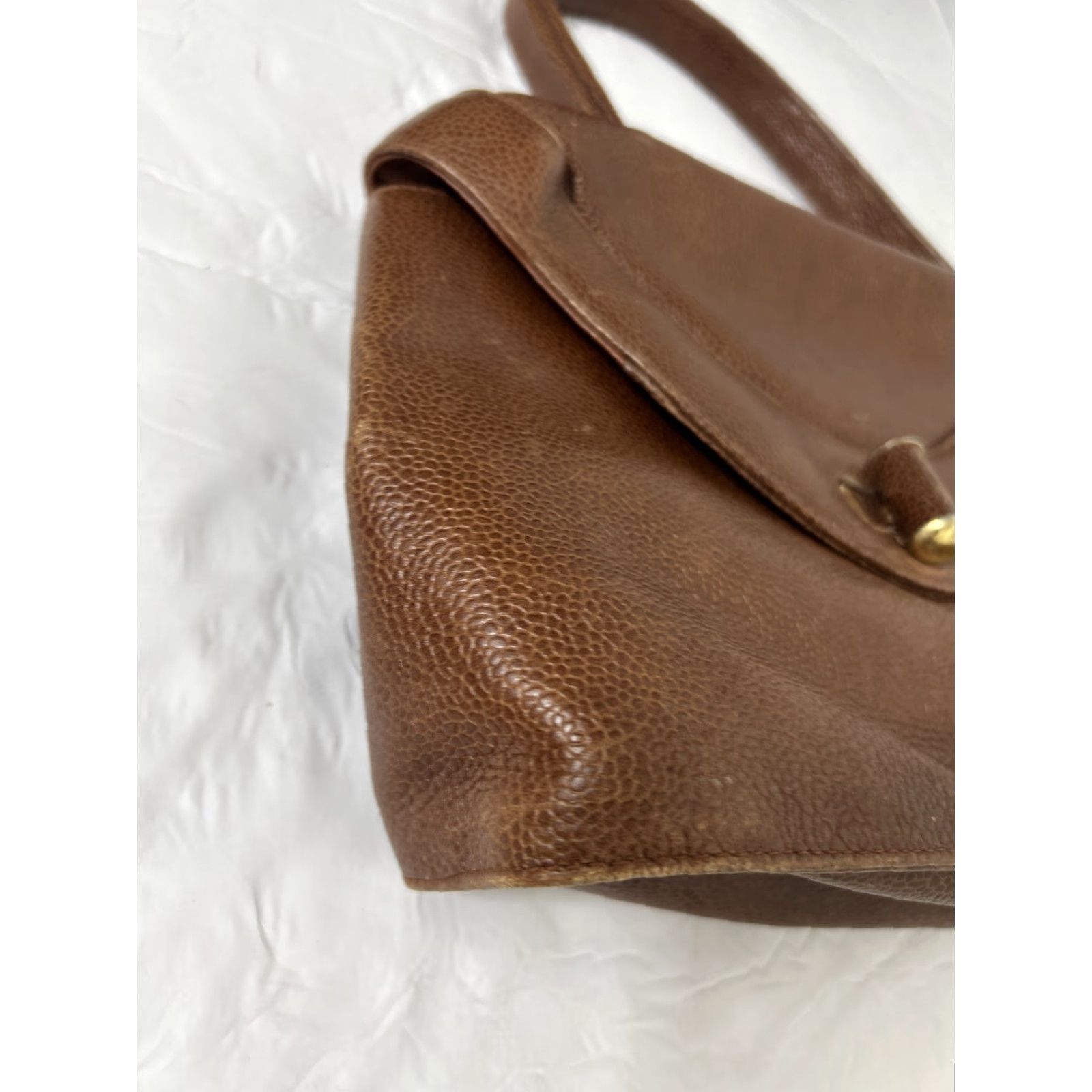 Vintage VINTAGE Susan Gail Bellido Leather Handbag Top Handle Bag Single Strap Turn Lock Brown 11x9x5 Womens Ladies Bag Accessories Size ONE SIZE - 2 Thumbnail