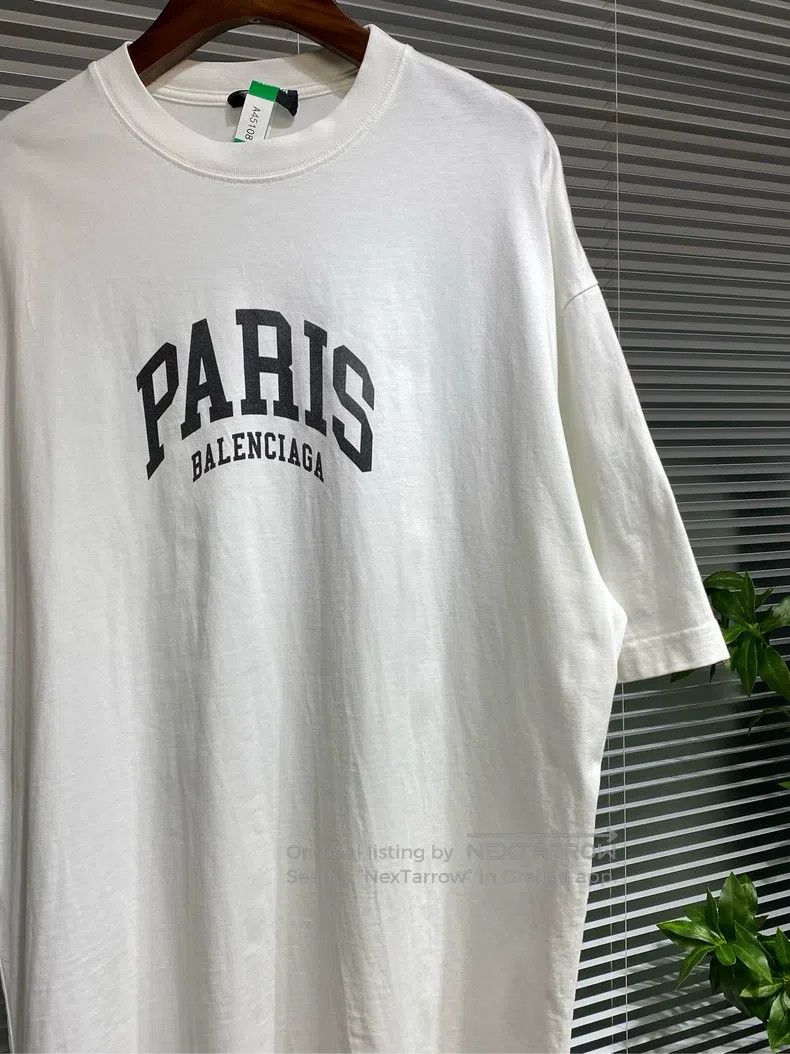 Balenciaga Balenciaga Short-sleeve T-shirt with Paris letter print lo Size US M / EU 48-50 / 2 - 4 Thumbnail