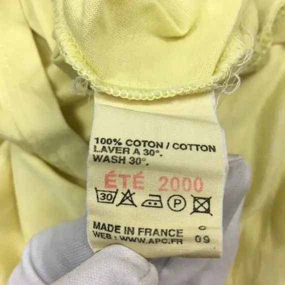 A.P.C. Vtg A.P.C Rue De Fleurus Paris Ringer Yellow Tee Shirt APC Size US M / EU 48-50 / 2 - 8 Thumbnail