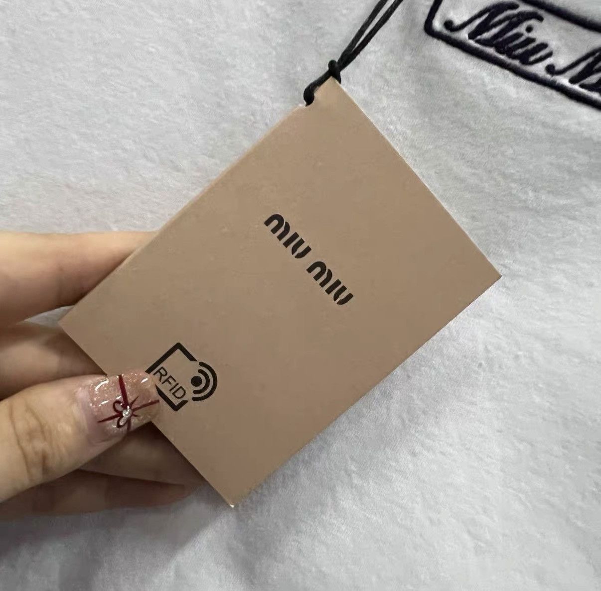 Miu Miu Miu Miu White Logo Short Sleeve Top J41 Size M / US 6-8 / IT 42-44 - 3 Thumbnail
