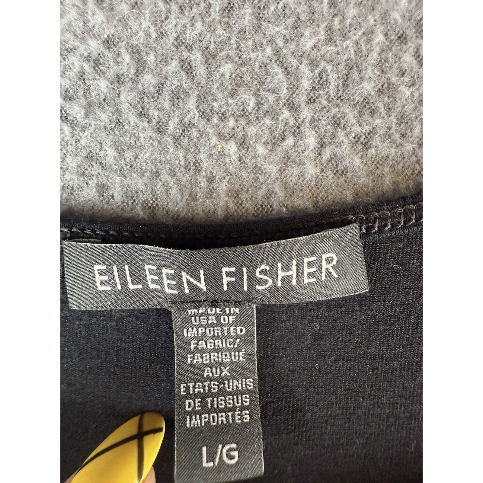 Eileen Fisher Eileen Fisher Black Viscose Stretch Base Layer Tank Size L Size L / US 10 / IT 46 - 2 Thumbnail