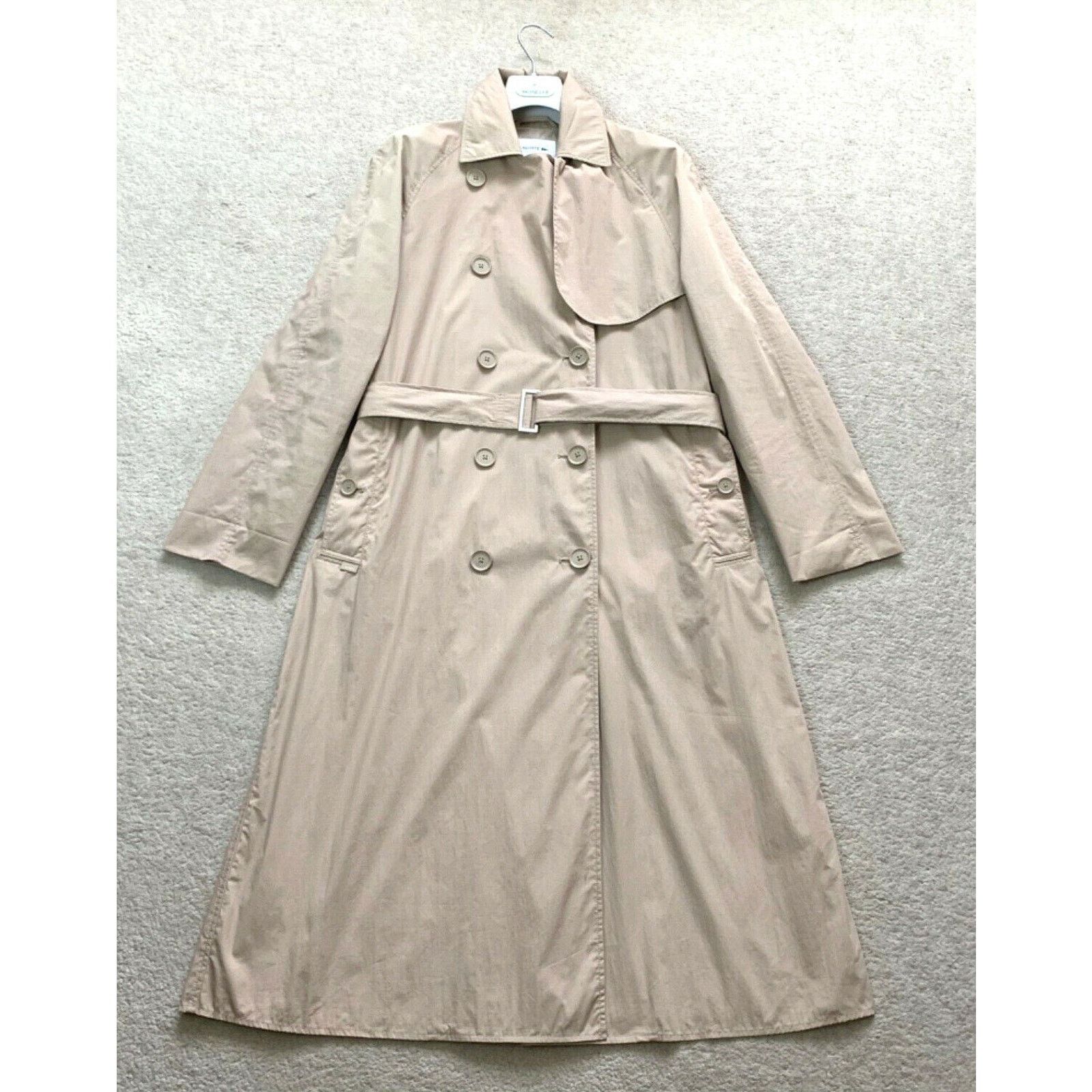 Lacoste Women's LACOSTE Long Trench Coat Jacket SZ EU 36 UK 8 US 4 S Size S / US 4 / IT 40 - 1 Thumbnail