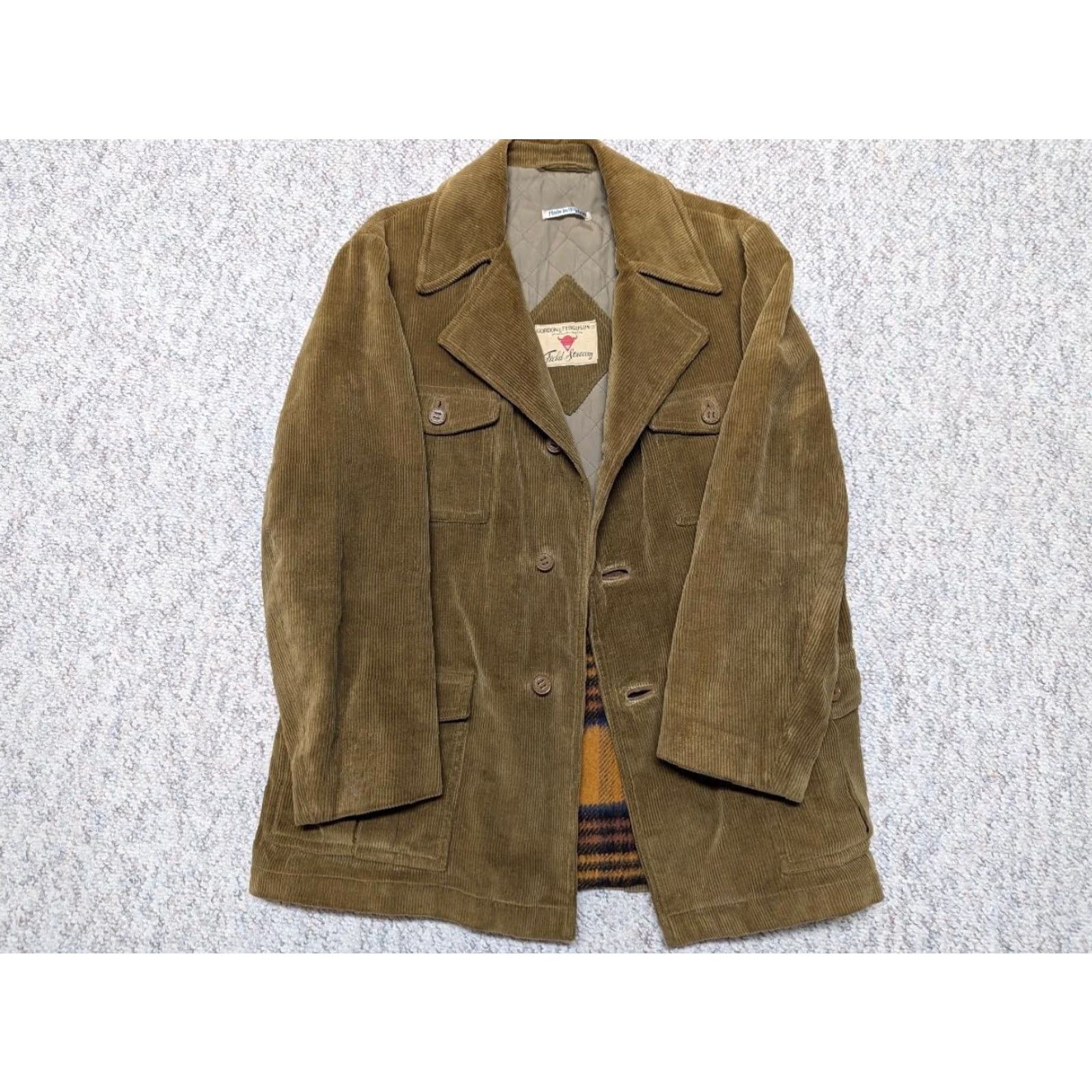 Vintage VINTAGE Field & Stream JACKET Blazer Corduroy Coat Brown 40 M Mens NYLON/COTTON Norfolk Field & Stream Hunting 40 in Chest 22-32 length 24.5 19 90s Size 40R - 6 Thumbnail