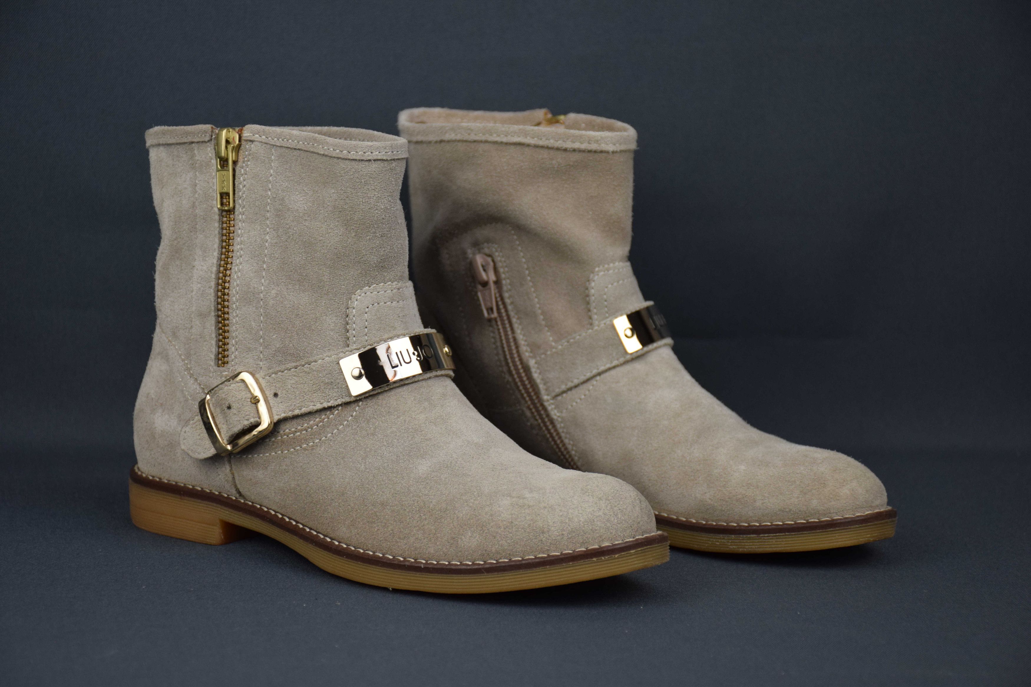 Designer × Liu Jo Liu Jo Moto Boots Suede Combat Booties Shoes US 5 UK 2 EU 35 Size US 5 / IT 35 - 2 Thumbnail