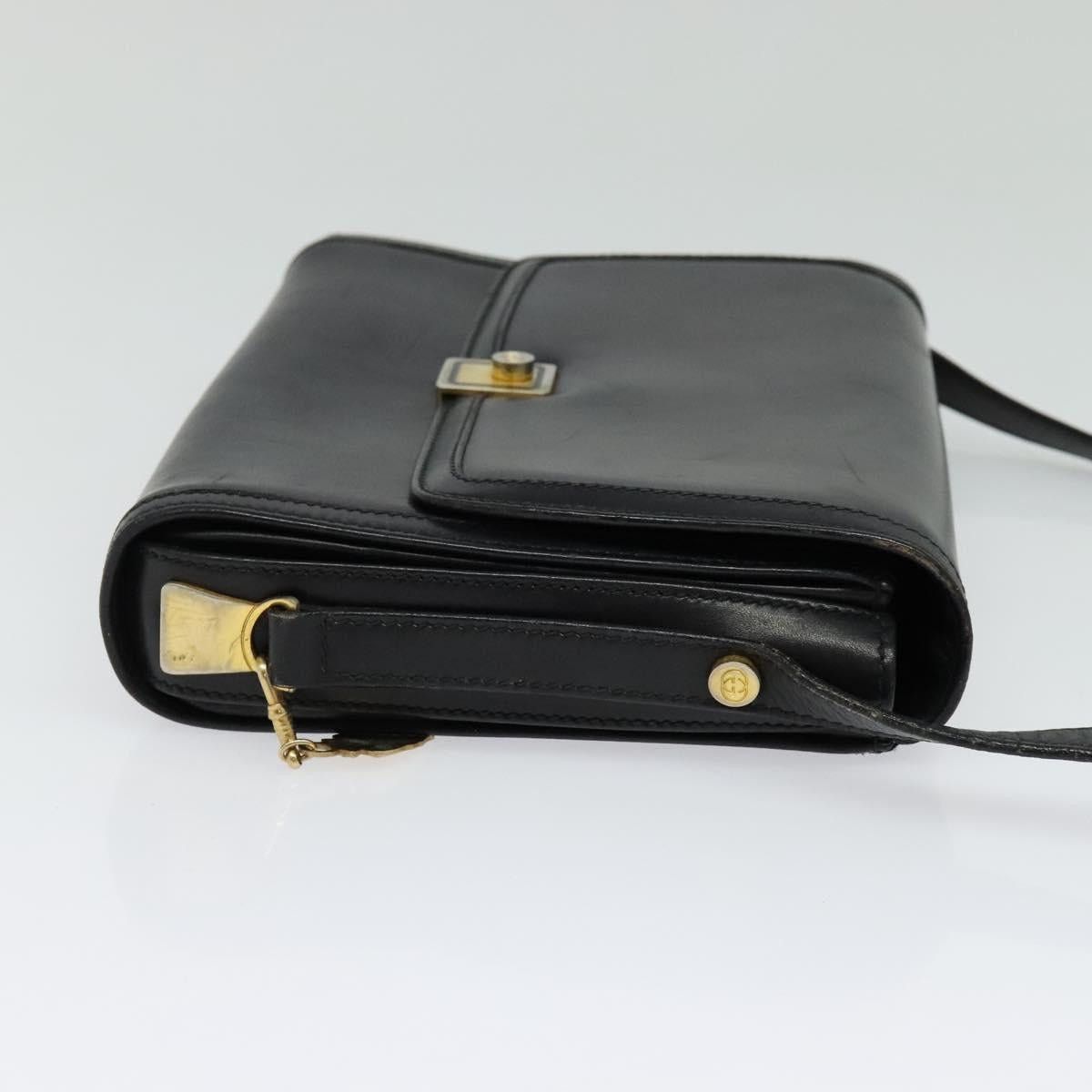 Gucci GUCCI Shoulder Bag Leather Black Gold Size ONE SIZE - 5 Thumbnail