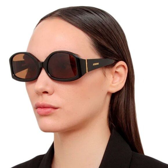 Jacquemus Jacquemus COLAPSO JAC/15 C3 Sunglasses Beige Geometric Frame Size ONE SIZE - 2 Thumbnail