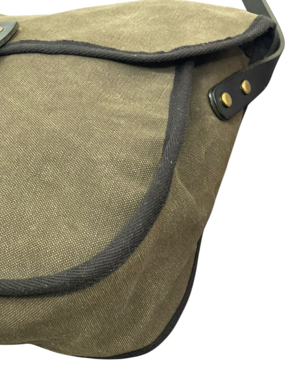 Comme des Garcons × Stussy Leather Canvas Slow Japan Messenger Bag julius amir 1🟩2 Size ONE SIZE - 8 Thumbnail