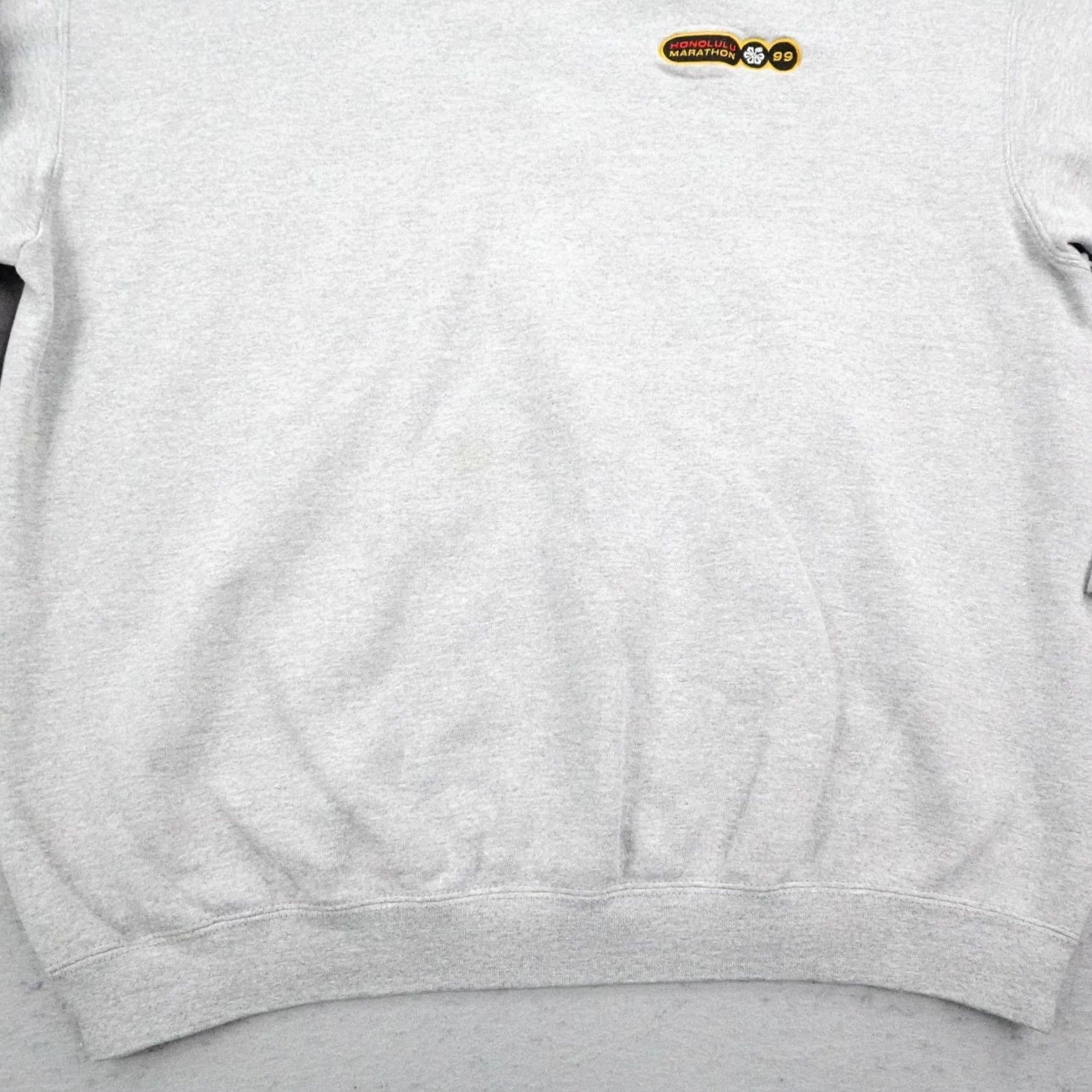 Nike VINTAGE Nike Sweatshirt Mens XL Gray Honolulu Marathon 1999 Crewneck Fleece 90s Size US XL / EU 56 / 4 - 3 Thumbnail