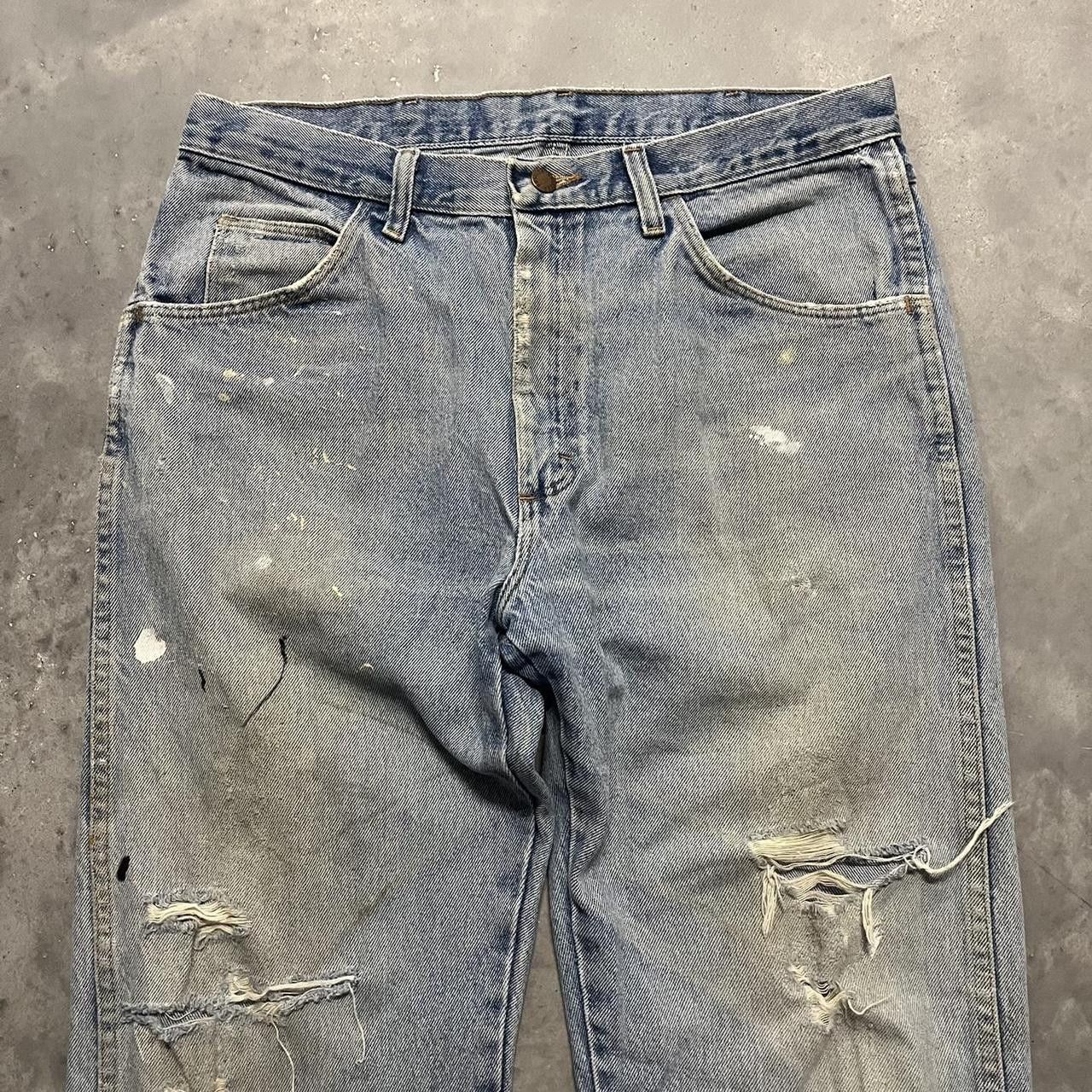 Japanese Brand × Vintage Distressed Light Wash Denim Jeans Size US 34 / EU 50 - 5 Thumbnail