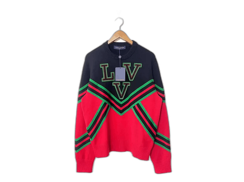 Louis Vuitton Louis Vuitton Red Green Striped Sweater-2506 Size US L / EU 52-54 / 3 - 1 Thumbnail
