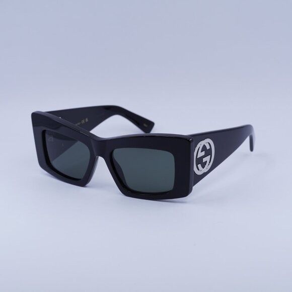 Gucci 🕶️ New Gucci GG1842S 001 Sunglasses - Shiny Black Frame Size ONE SIZE - 1 Thumbnail