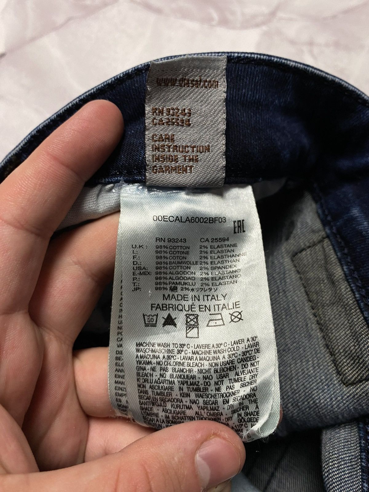 Diesel Diesel Jeans Washed Denim Distressed Stretch Mens Size 36 Size US 36 / EU 52 - 11 Thumbnail