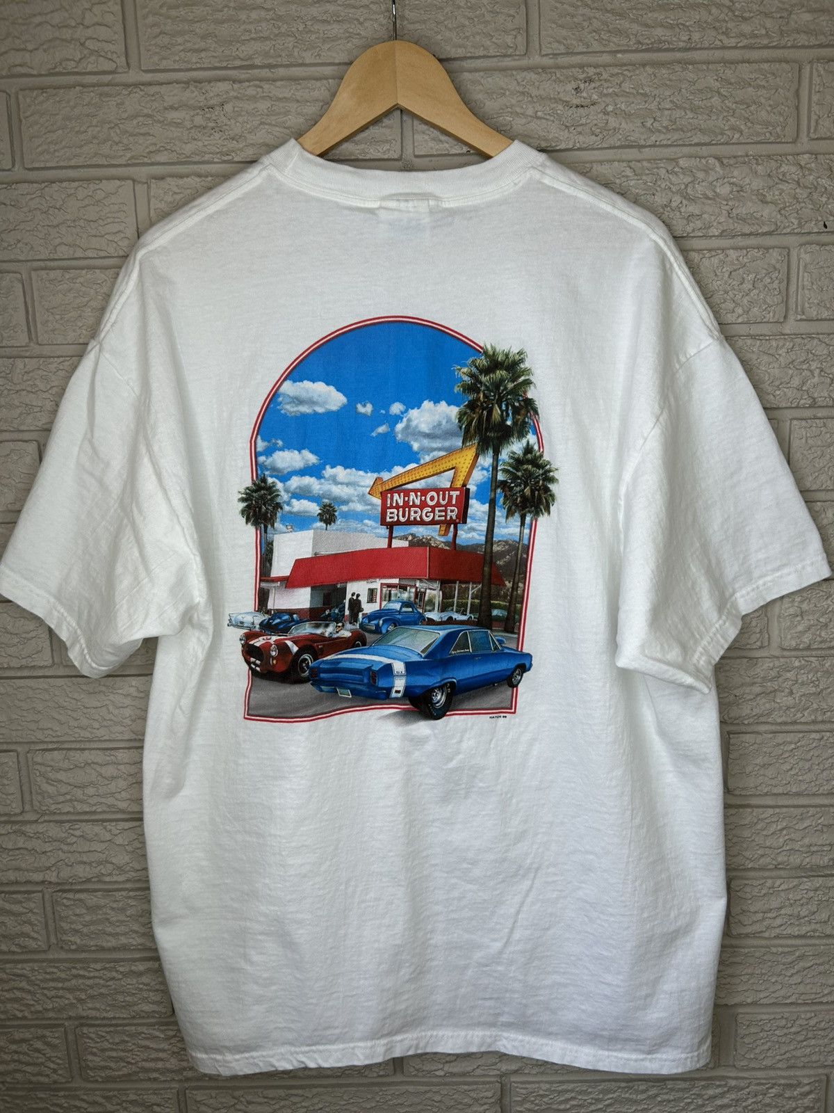Vintage Vintage 1999 In N Out Burger California Promo T Shirt Size US XL / EU 56 / 4 - 4 Thumbnail