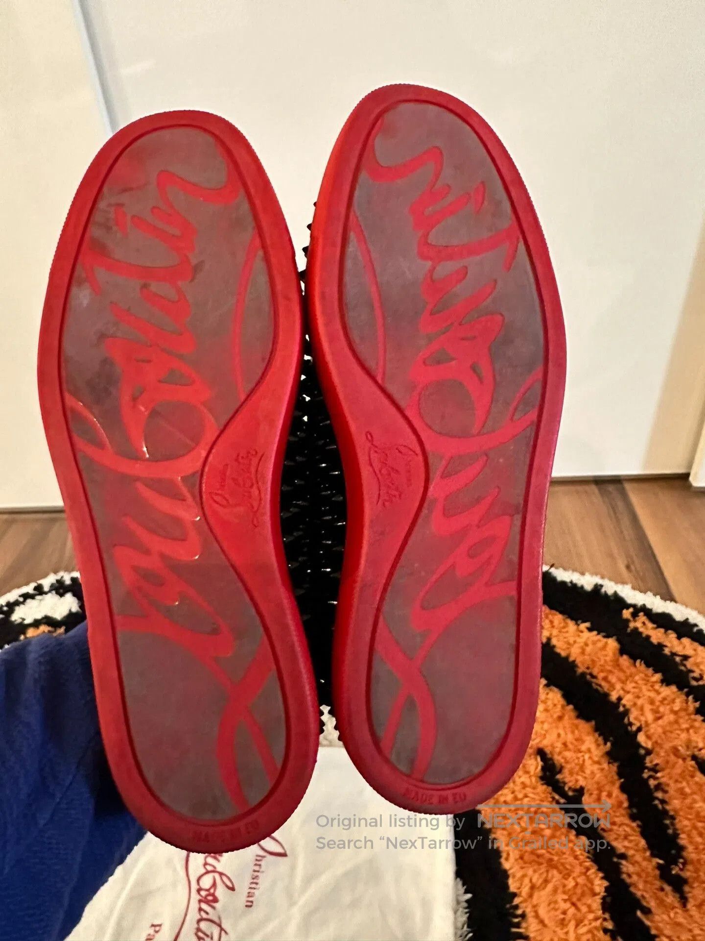 Christian Louboutin Christian Louboutin Limited Red Sole Black Rivet. Size US 7.5 / EU 40-41 - 7 Thumbnail