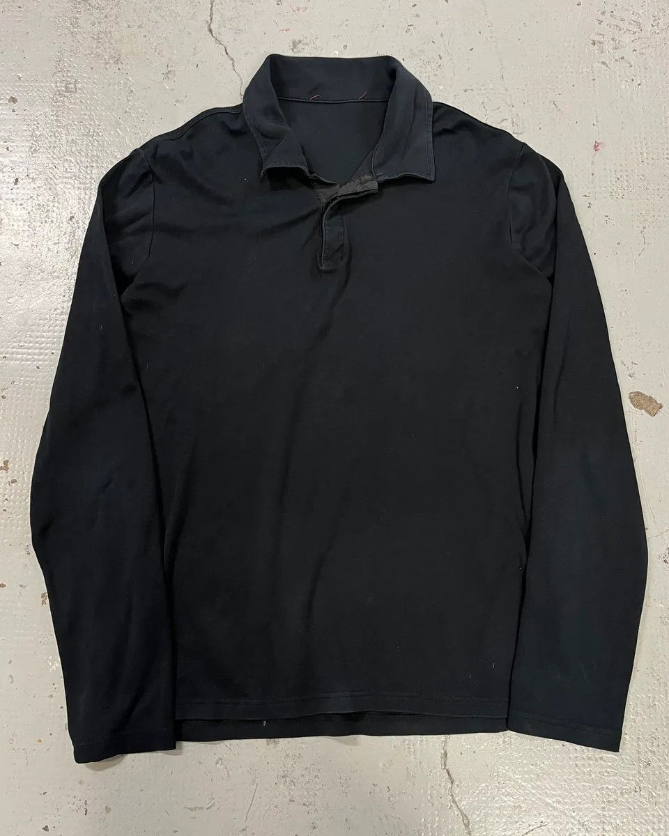 Prada SS2008 Prada Black Linea Rossa Longsleeve Polo Size US M / EU 48-50 / 2 - 5 Thumbnail