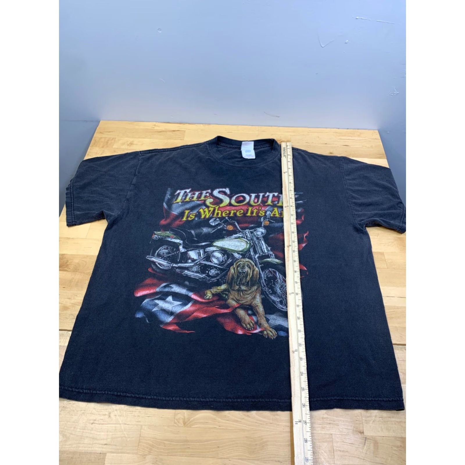 Vintage VINTAGE Tennessee River Shirt XL Black Mens T-Shirt Short Sleeve 11888 Biker Dog Size US XL / EU 56 / 4 - 4 Thumbnail