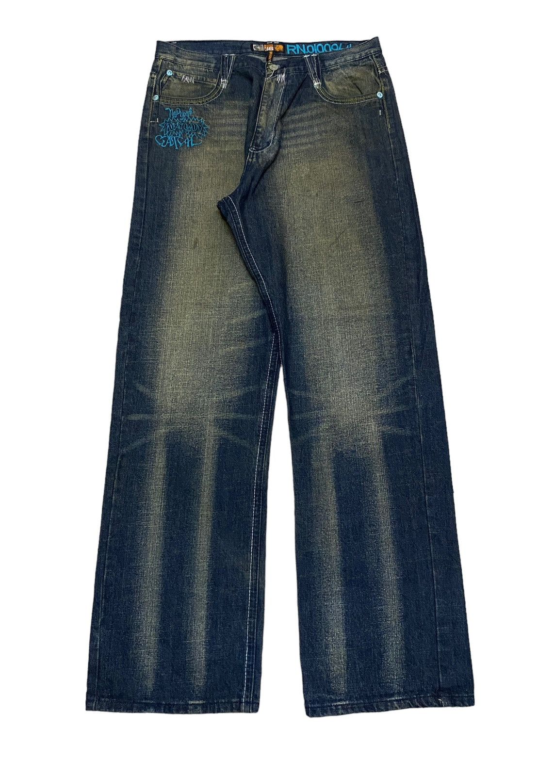 Akademiks Rare Design Vintage Brand Akademiks Baggy Rapper Jeans 2000s Size US 36 / EU 52 - 1 Thumbnail